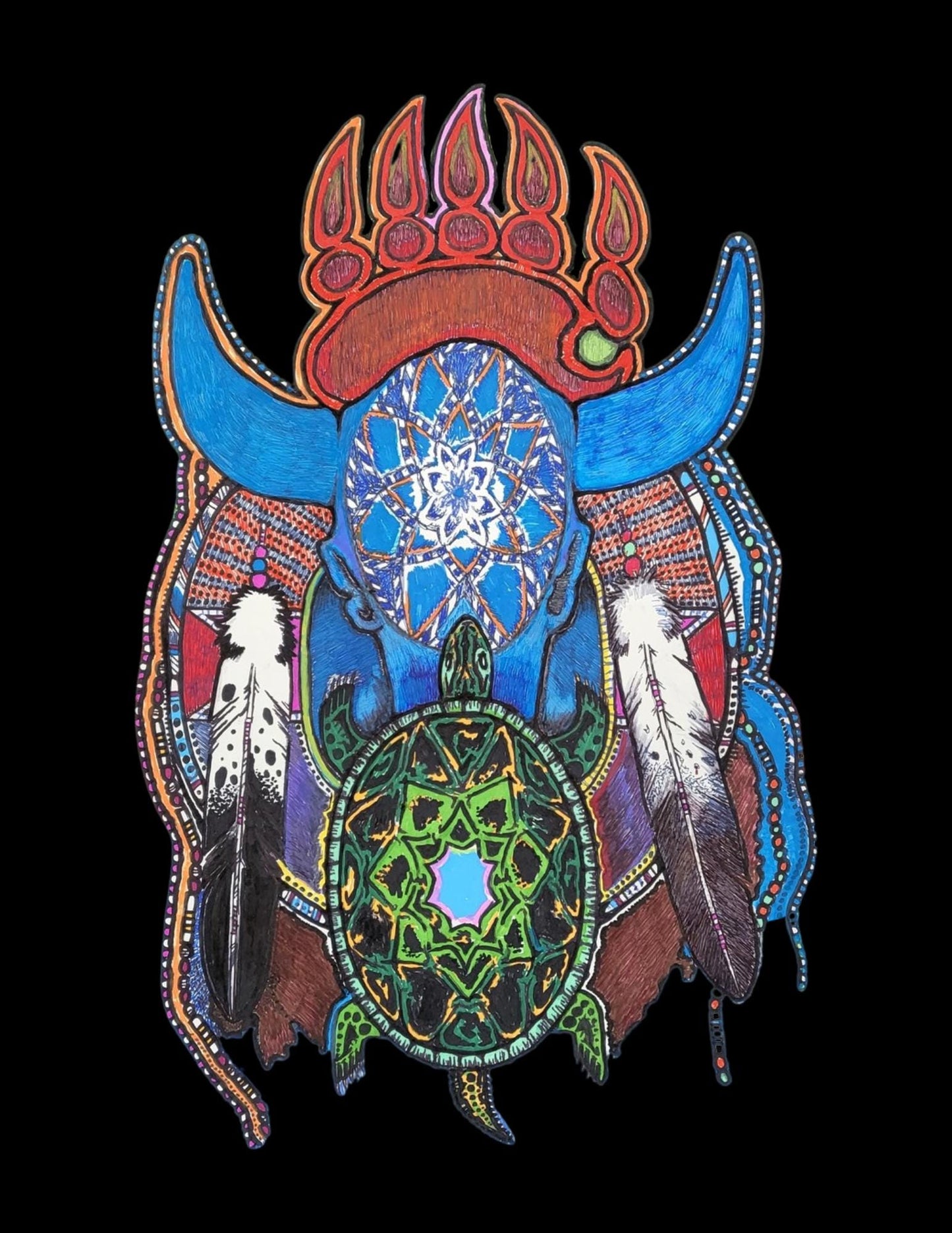 Ojibwe Artist David Edwards Hoodie: Indigenous Art Sweatshirt