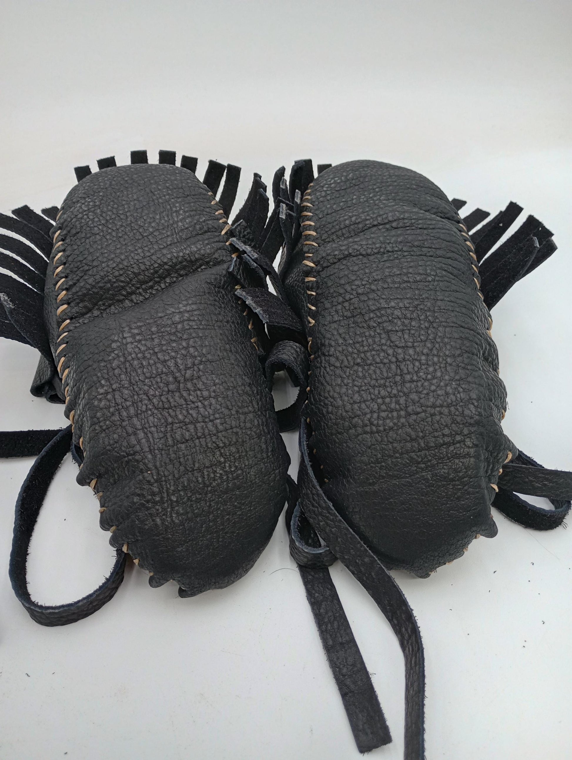 Hand Sewn Beaded Leather Moccasins: Ojibwe Made