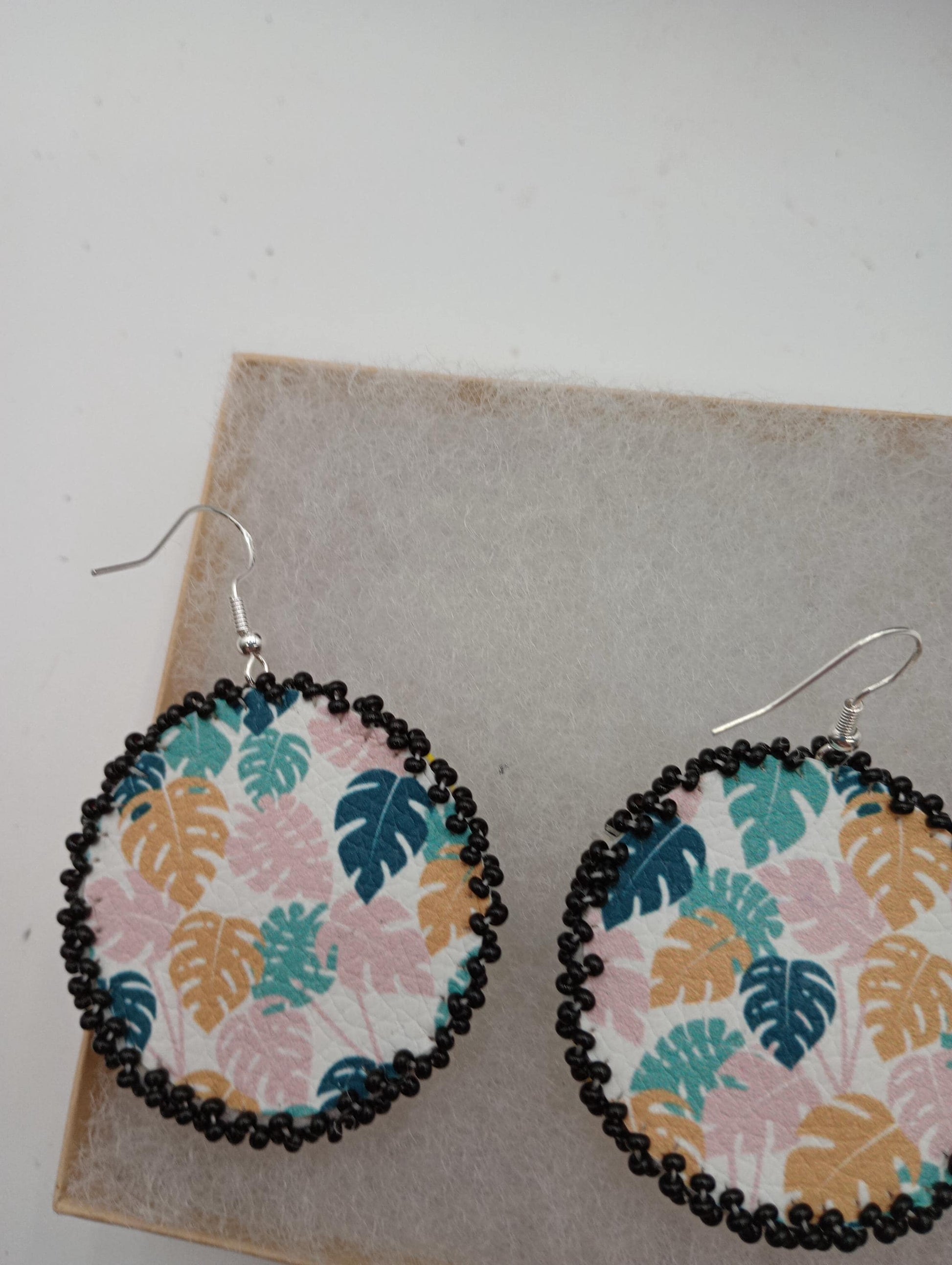 Hand Beaded Earrings: Anishinaabe/Ojibwe Beadwork, Hypoallergenic Hooks