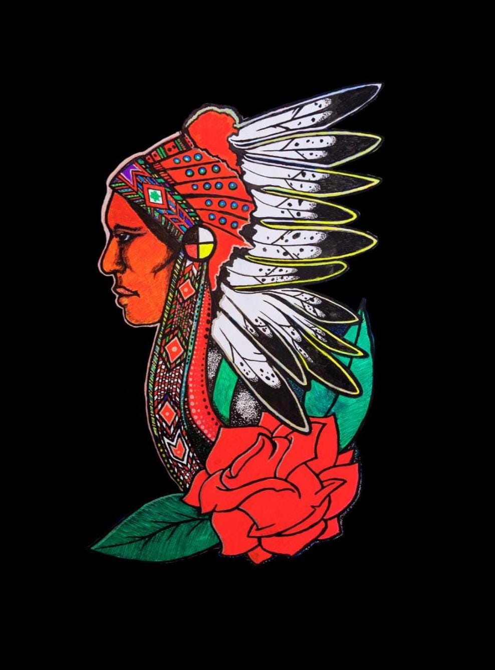 Ojibwe Artist T-Shirt – Original Indigenous Artwork, Heavyweight Cotton