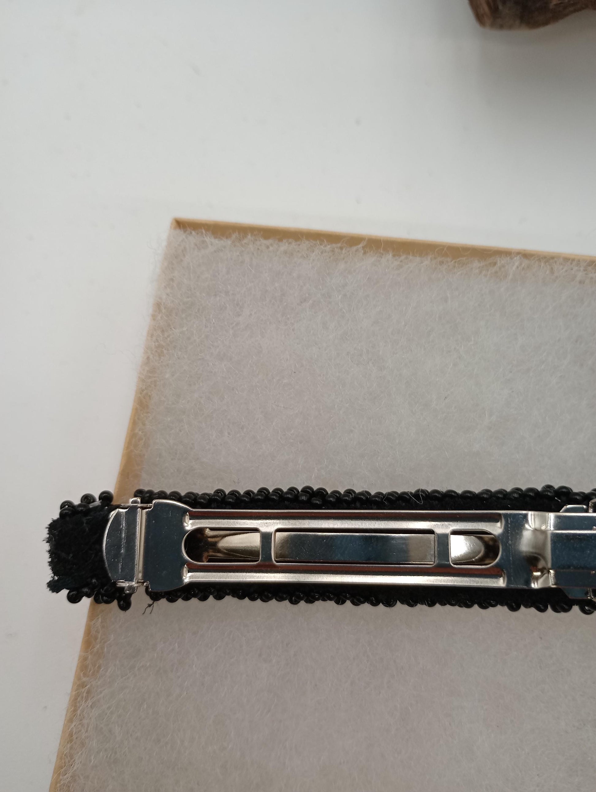 Hand Beaded Hair Barrette: Ojibwe Artisan Design - White Earth Nation