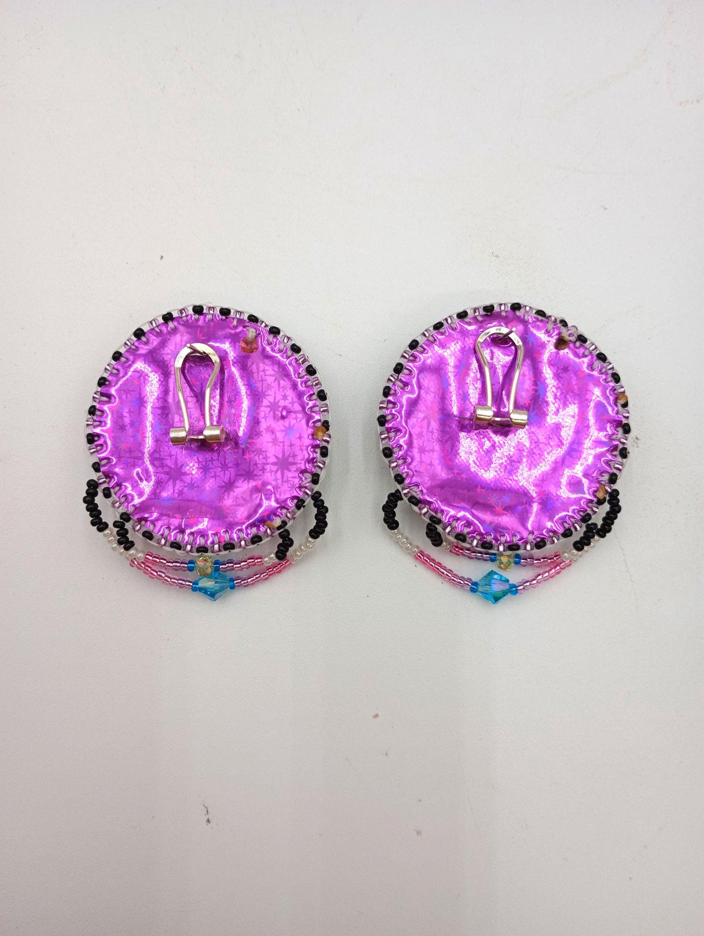 Hand Beaded Earrings: Anishinaabe/Ojibwe Beadwork, Hypoallergenic Hooks