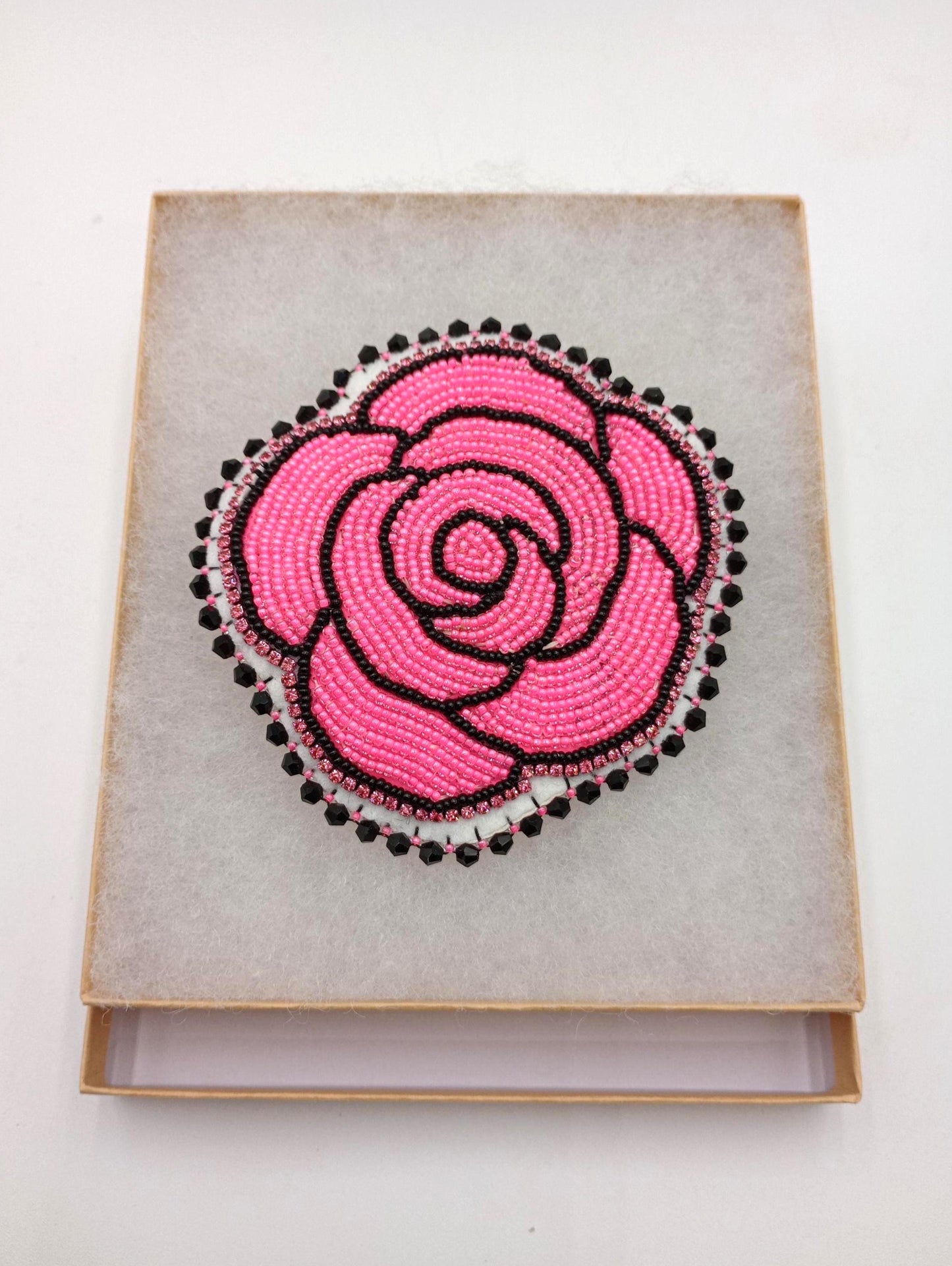 Handmade Beaded Hair Barrette – Ojibwe Anishinaabe Artisan Design