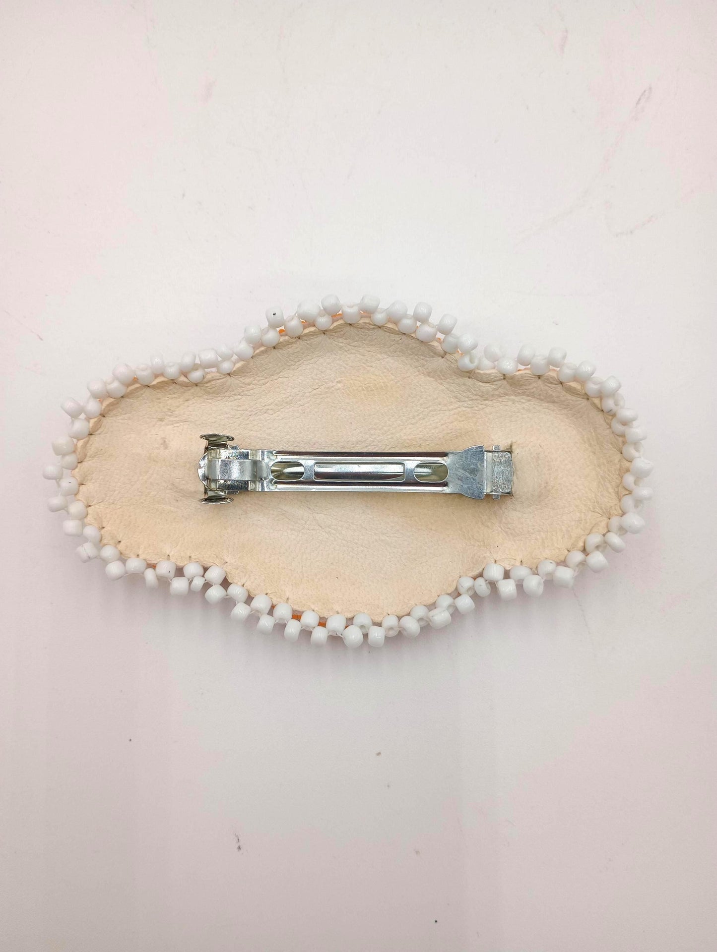 Hand Beaded Barrette: Ojibwe/Anishinaabe Made - Traditional Design