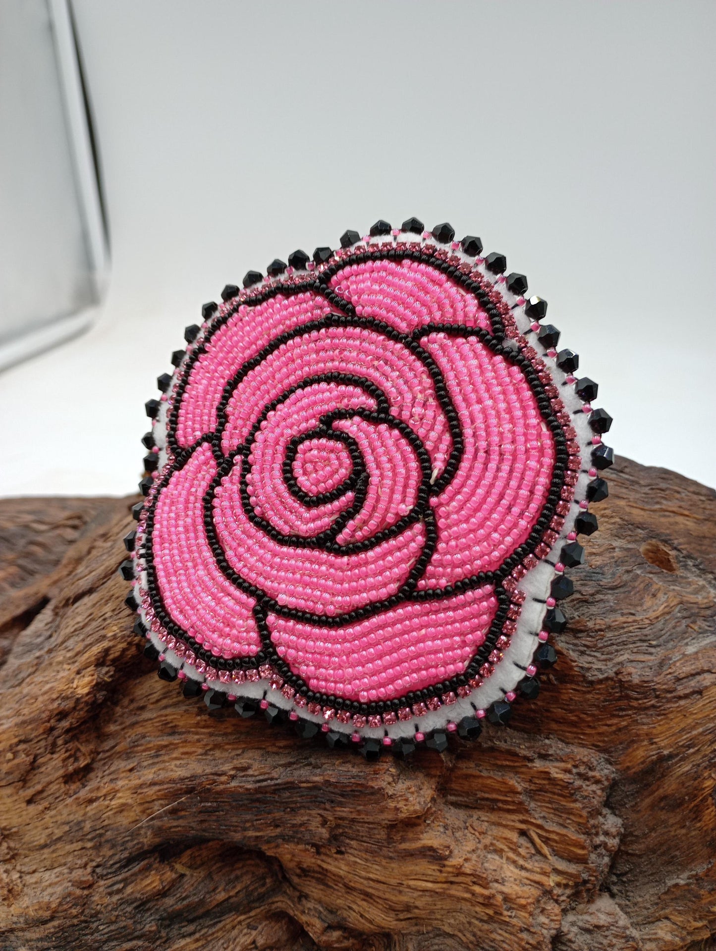 Handmade Beaded Hair Barrette – Ojibwe Anishinaabe Artisan Design