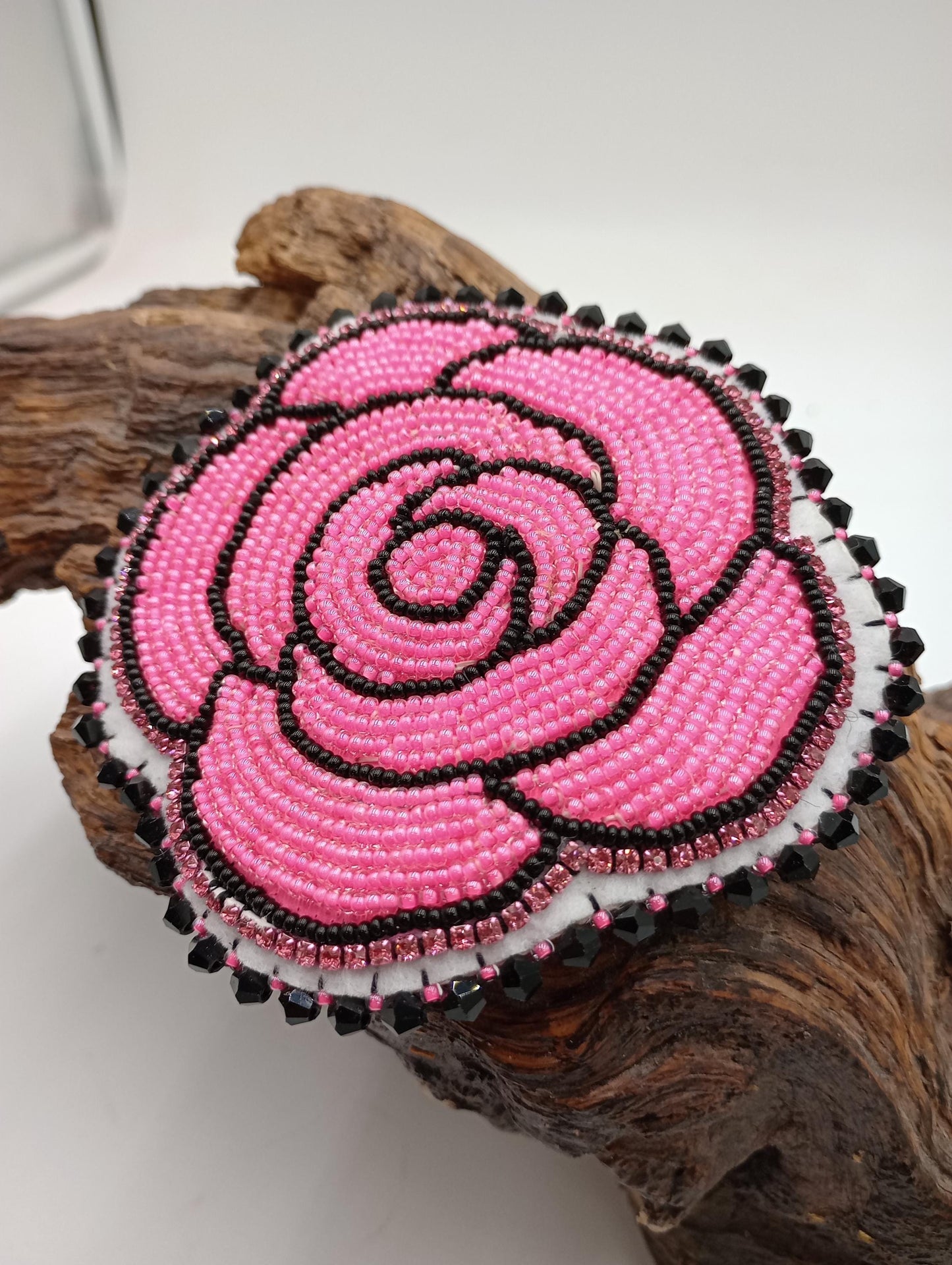 Handmade Beaded Hair Barrette – Ojibwe Anishinaabe Artisan Design