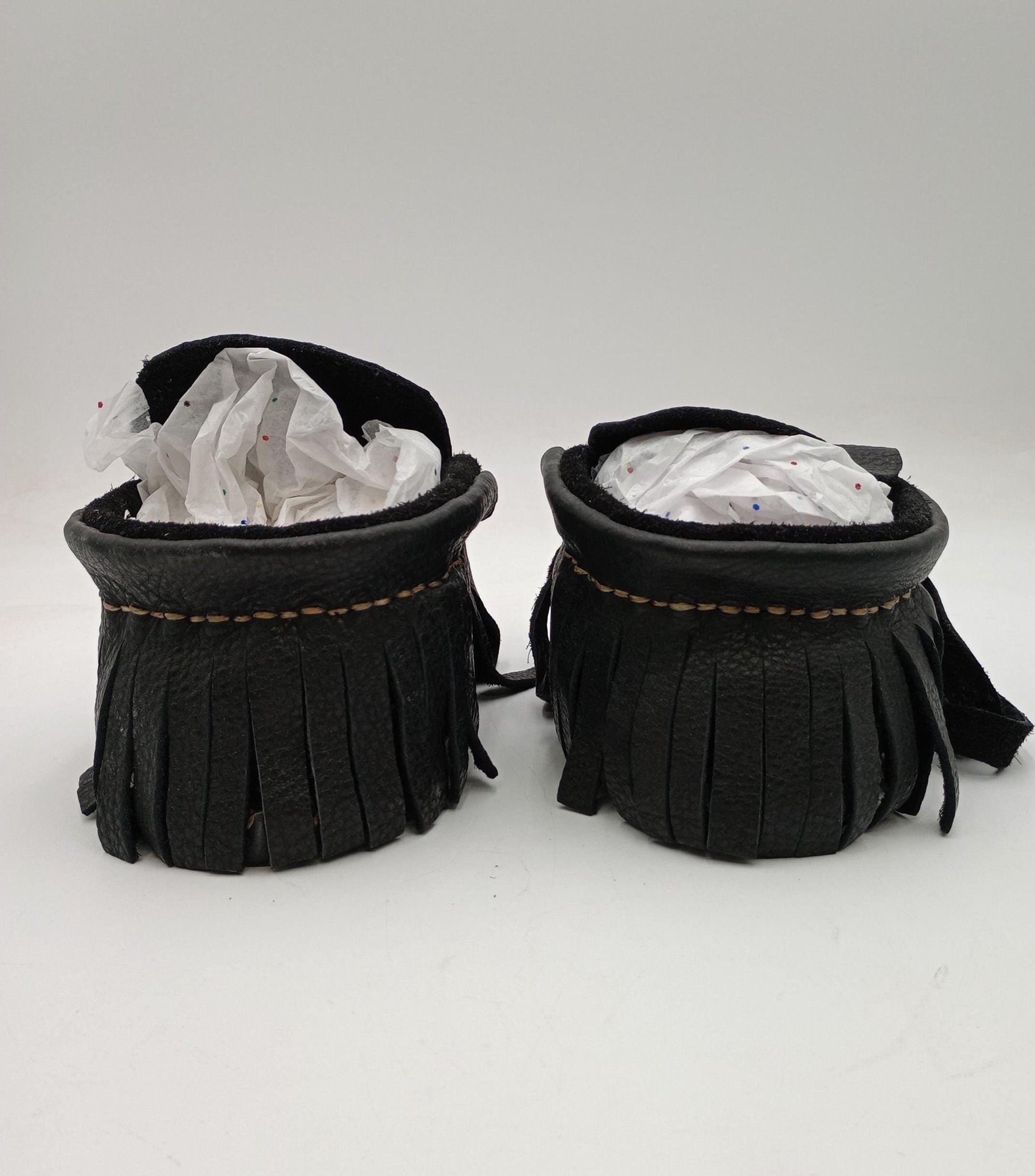 Handmade Beaded Leather Moccasins – Women's Size 8, Anishinaabe Made