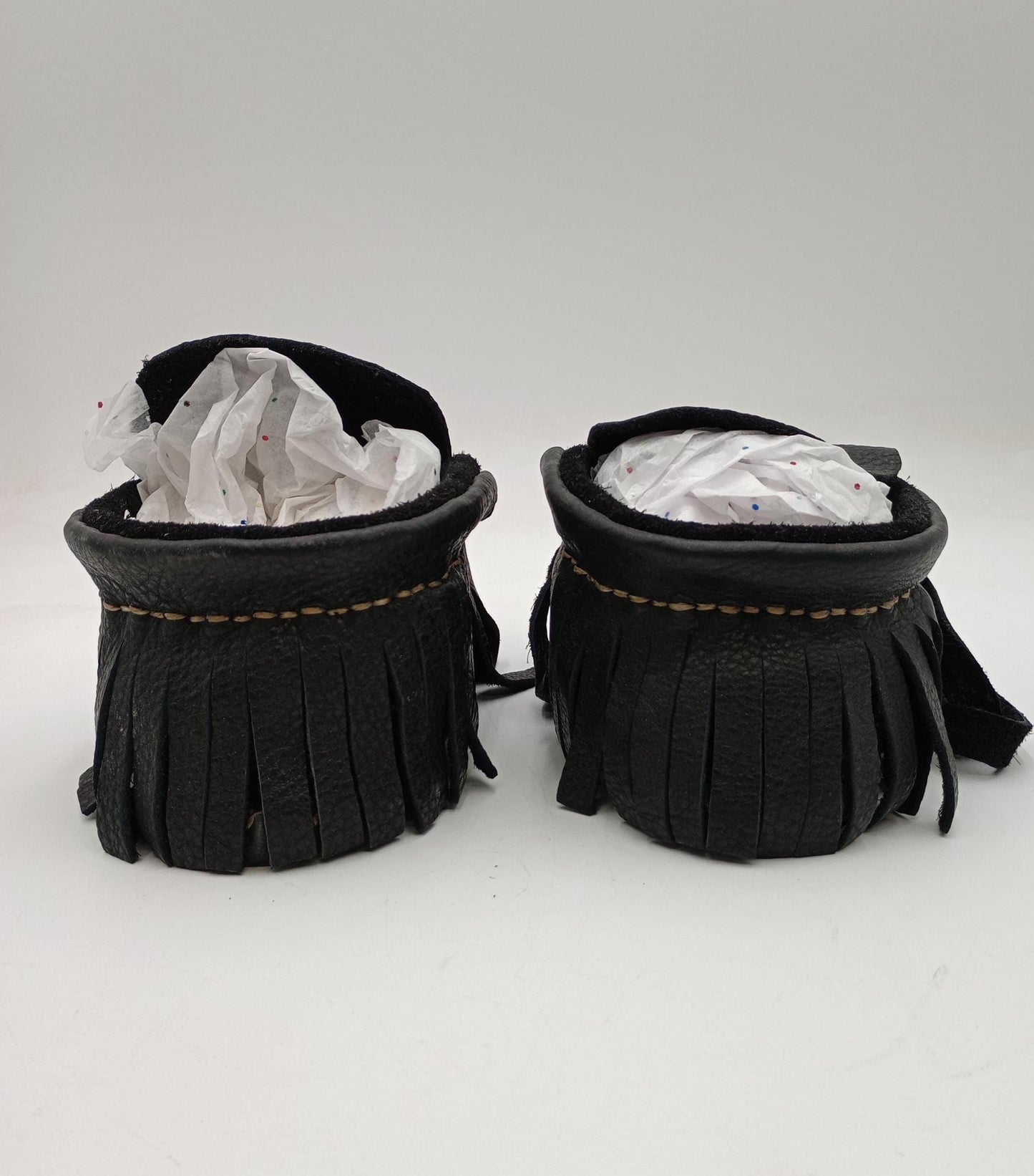 Handmade Beaded Leather Moccasins – Women's Size 8, Anishinaabe Made