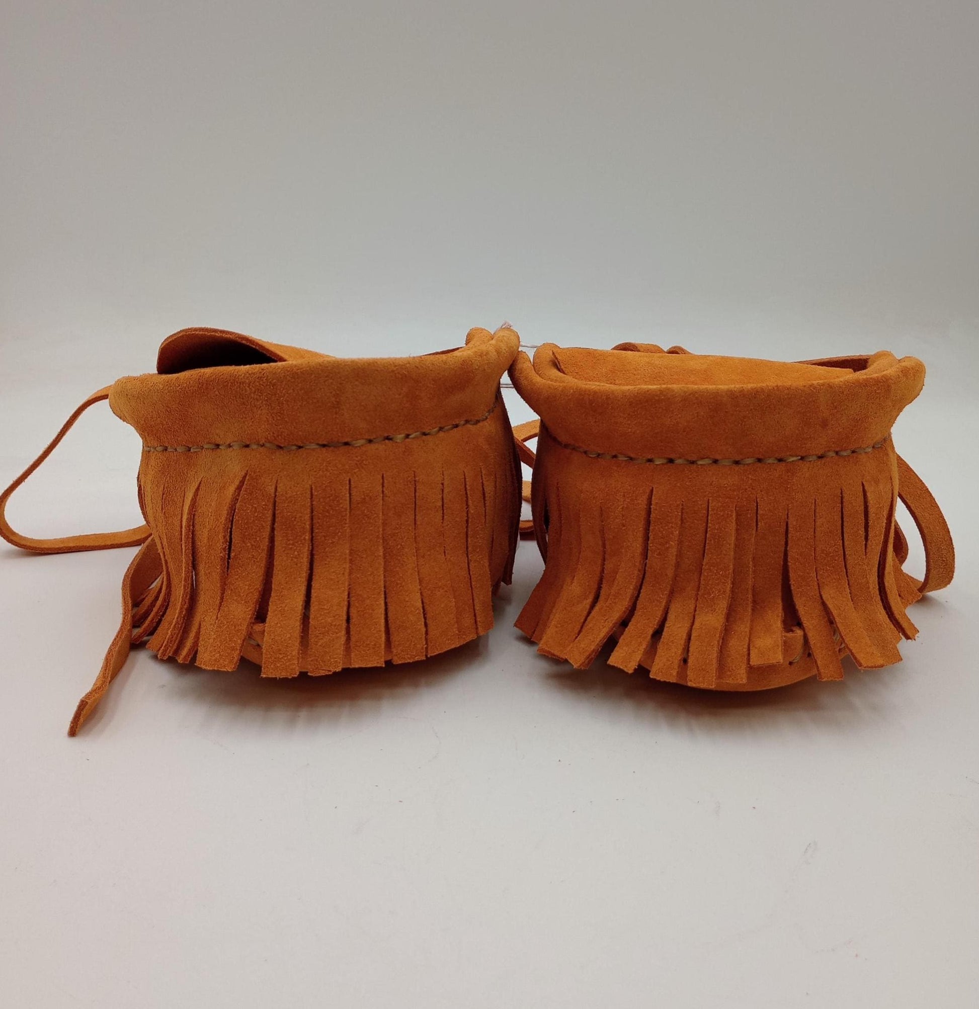 Handmade Leather Moccasins: Anishinaabe/Ojibwe Artisan Crafted - Women's Size 8