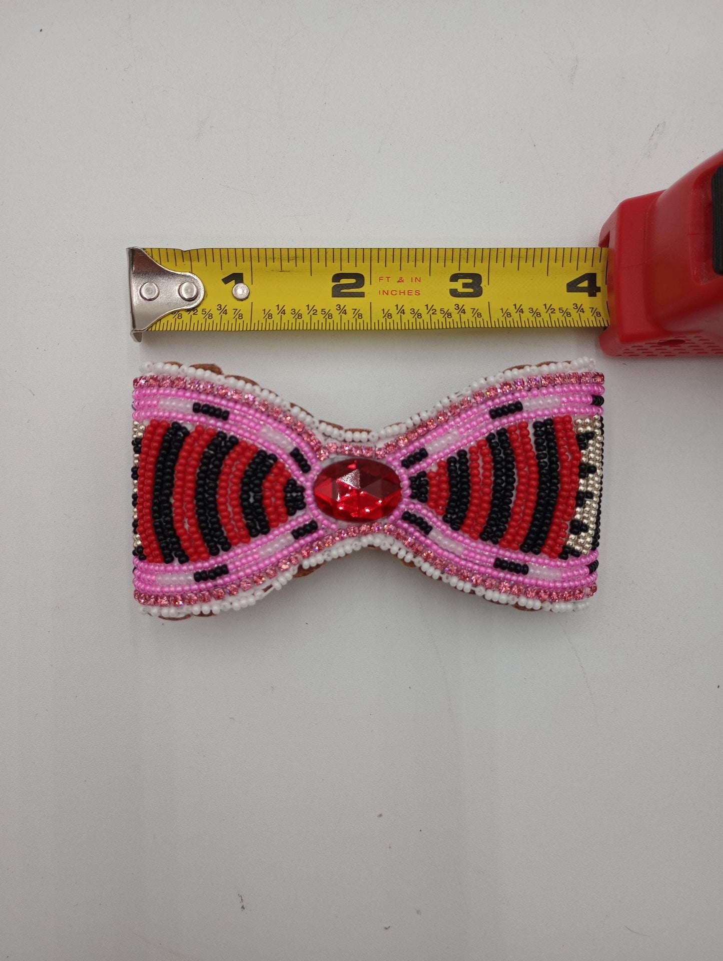 Hand Beaded Hair Barrette - Ojibwe Beading - 3 dimensional