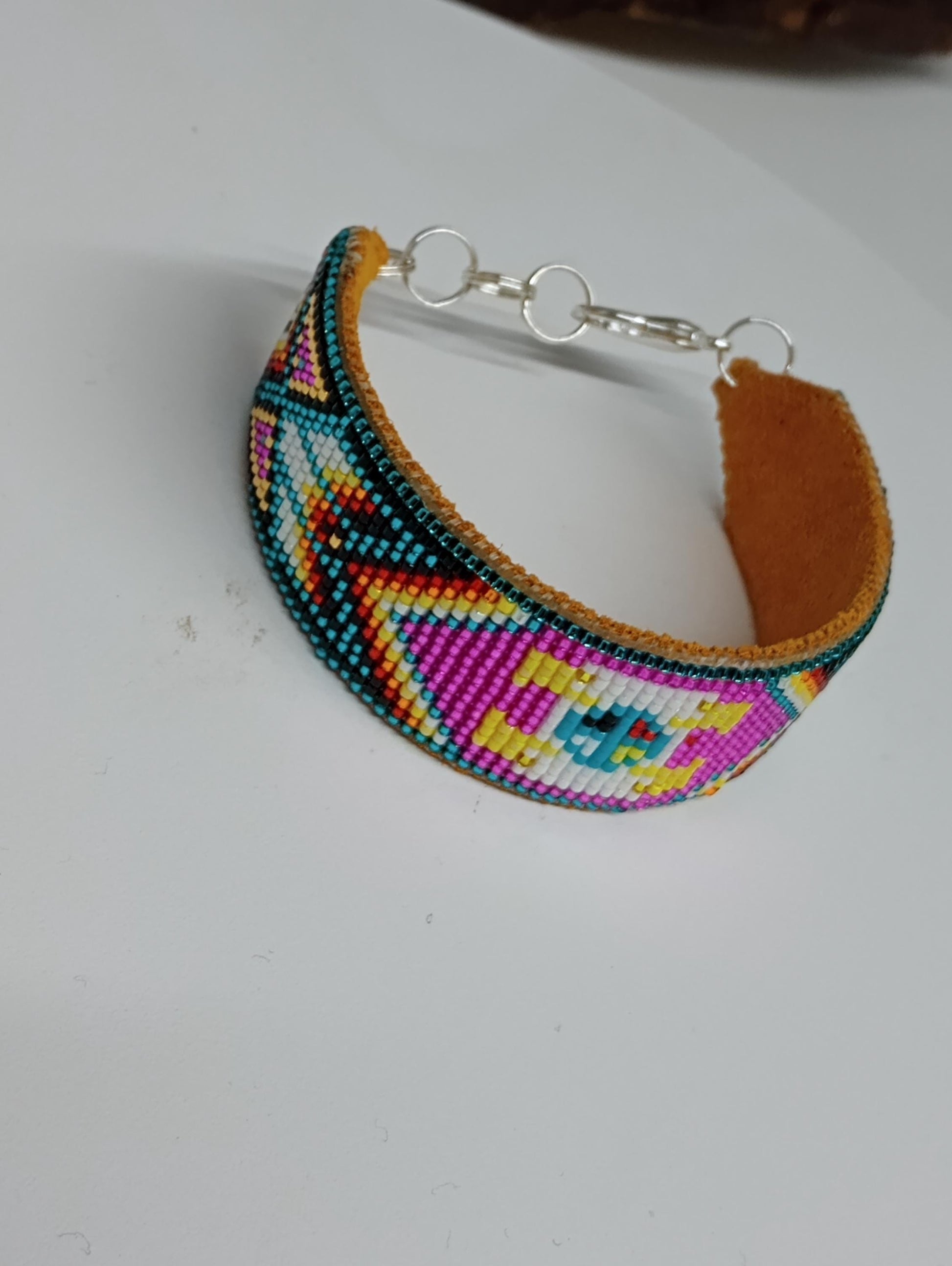Hand Loom Beaded Bracelet – Anishinaabe Ojibwe Made, Four Directions