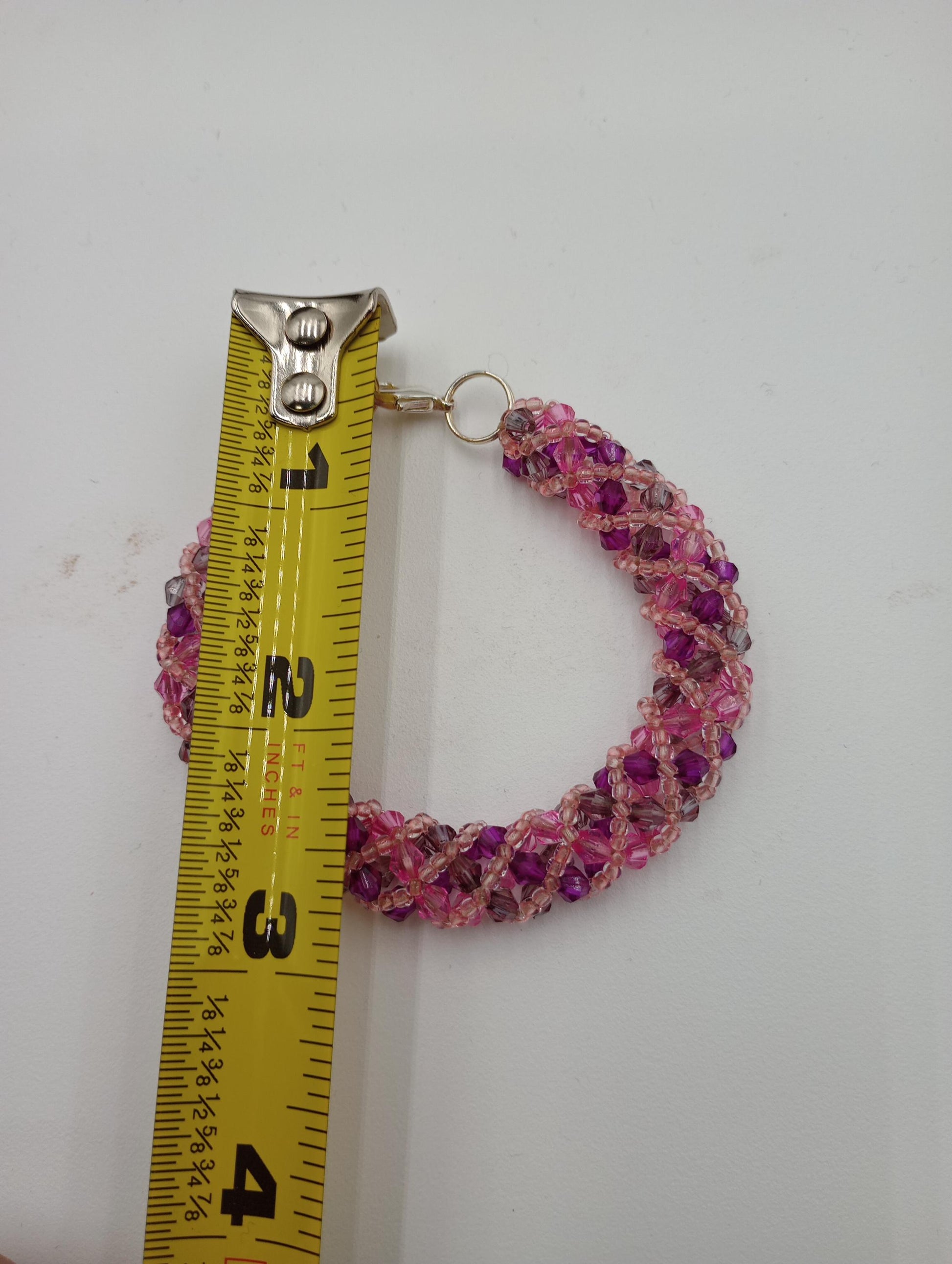 Hand made spiral stitch bracelet