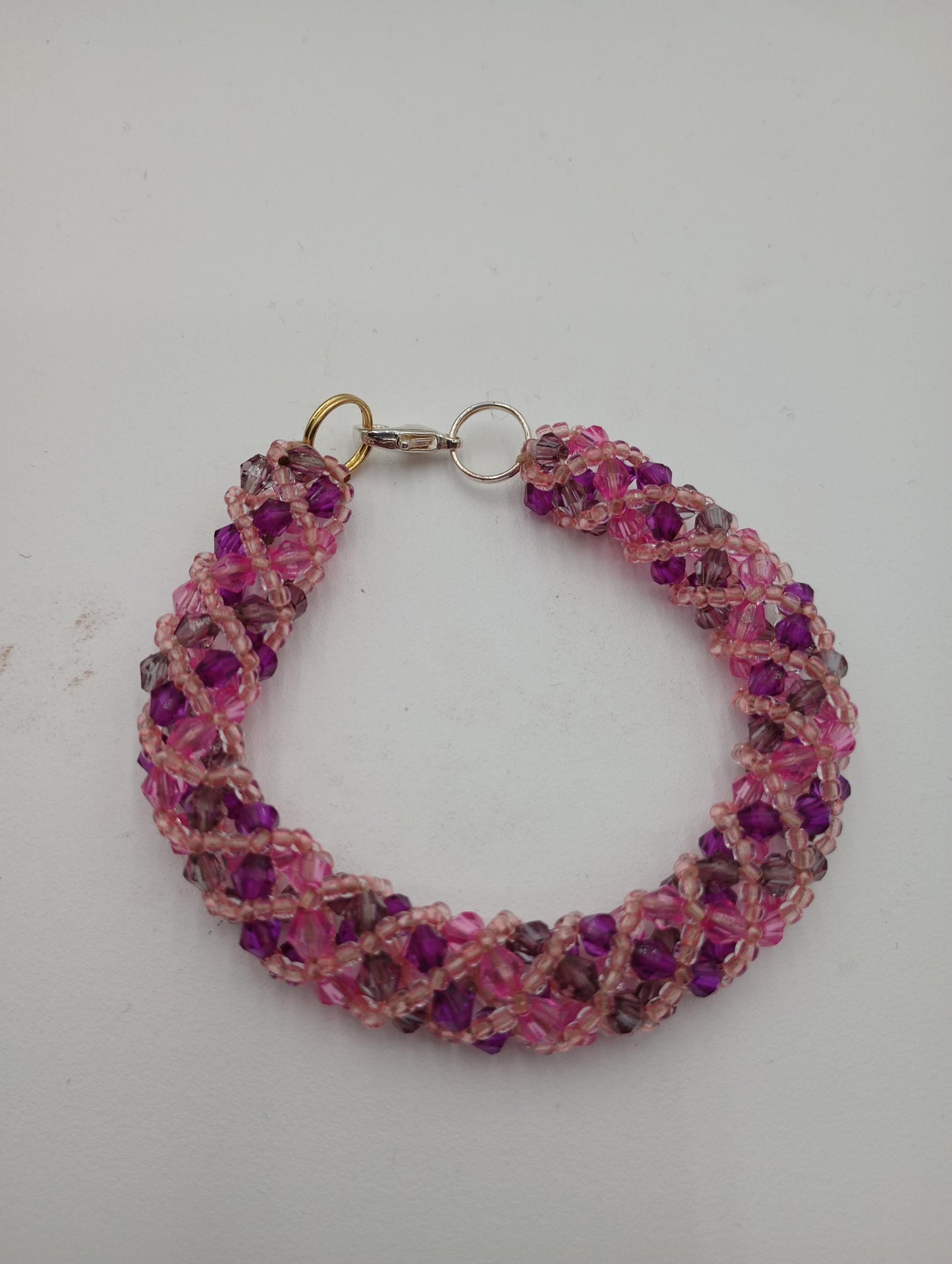 Hand made spiral stitch bracelet