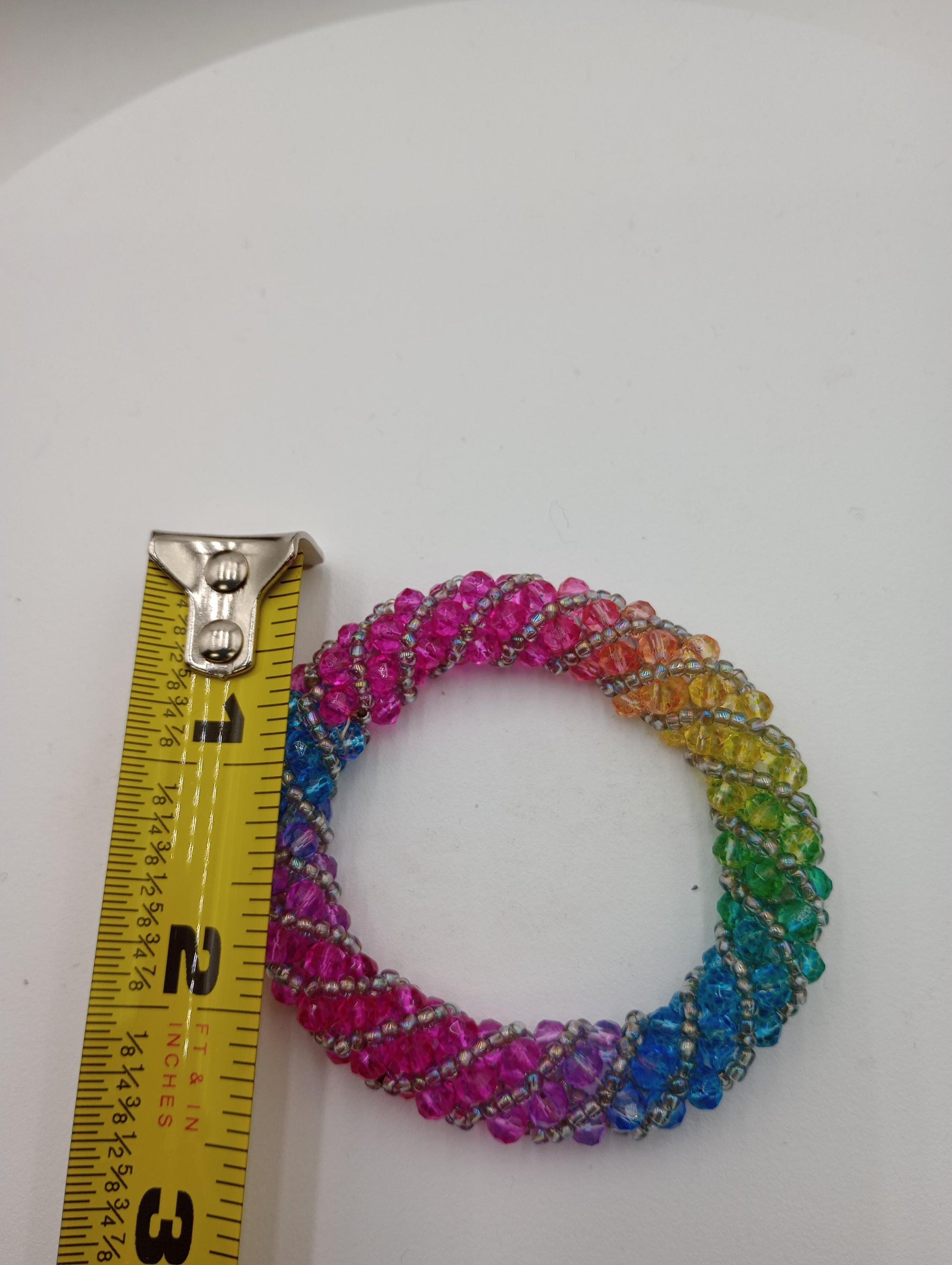 Hand made spiral stitch bracelet