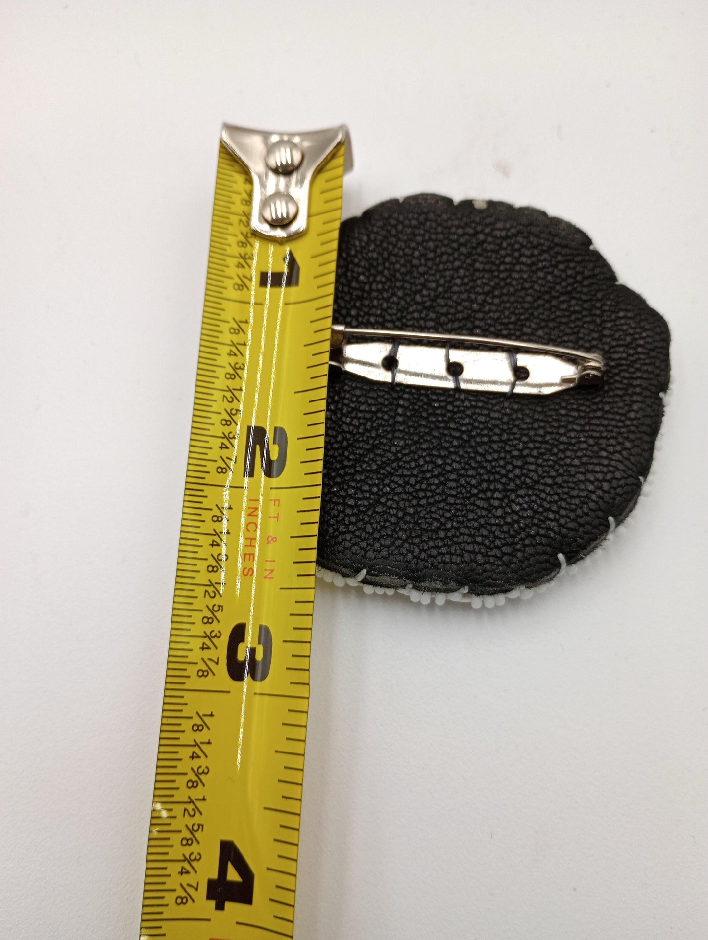 Bold Red Beaded Poppy Flower Pin-Indigenous, Hand Made