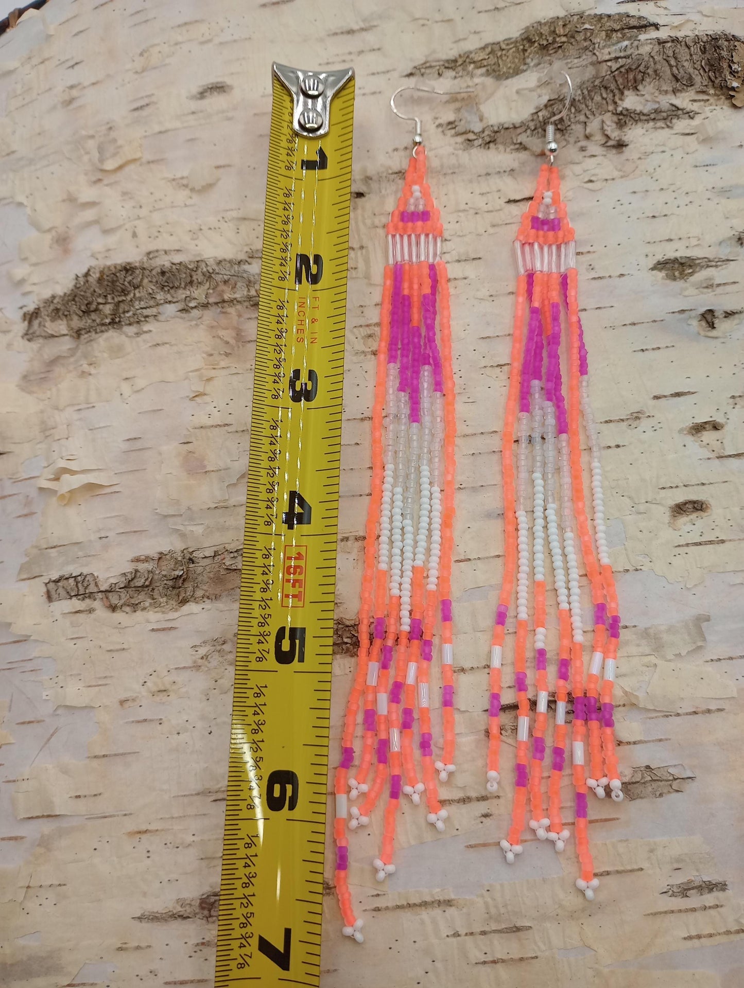 Anishinaabe Ojibwe Beaded Dangle Earrings