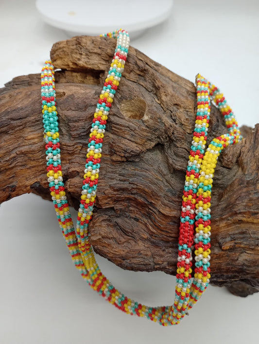 Peyote stitch rope necklace-Hand made/Authentic