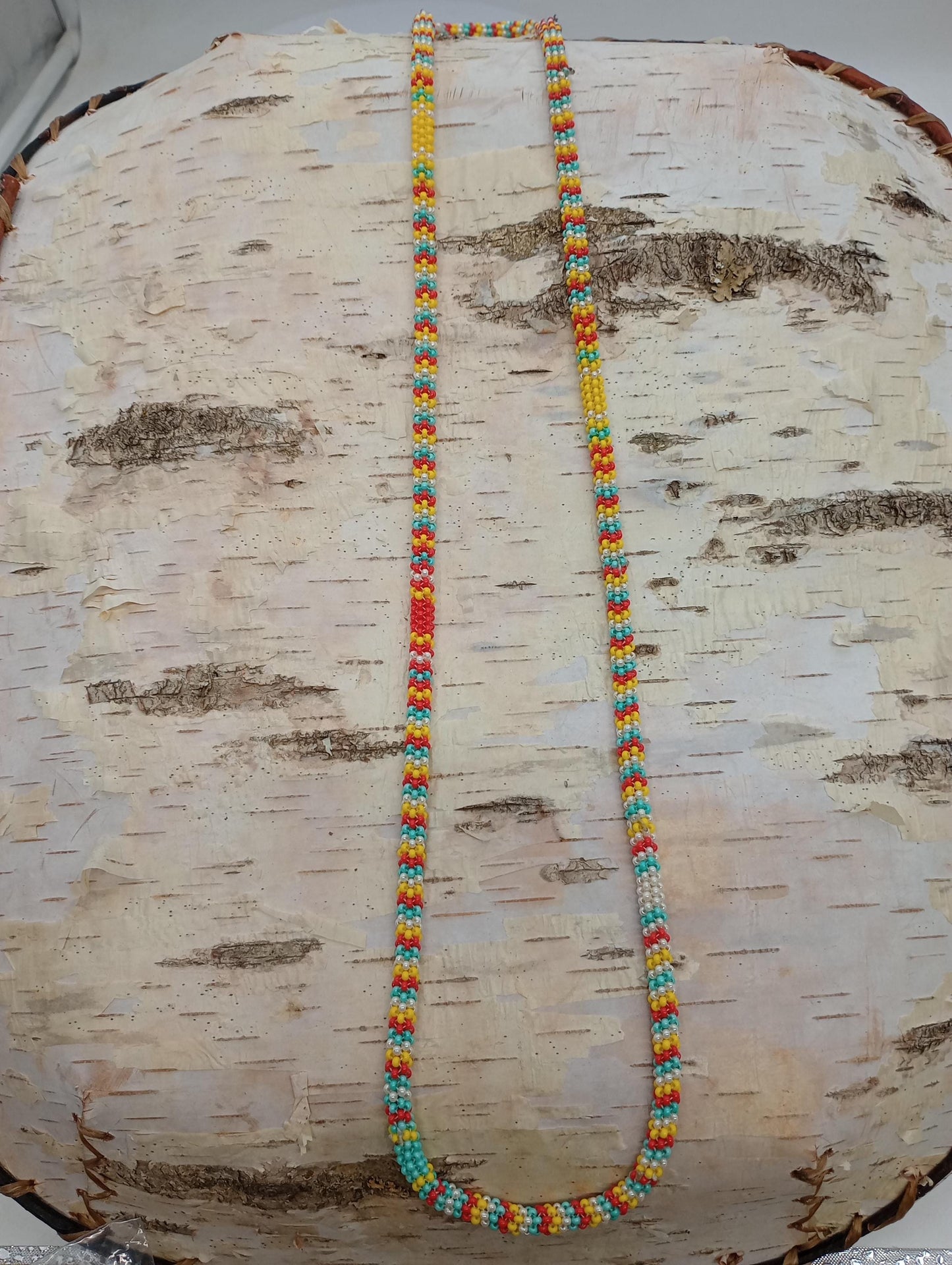 Peyote stitch rope necklace-Hand made/Authentic