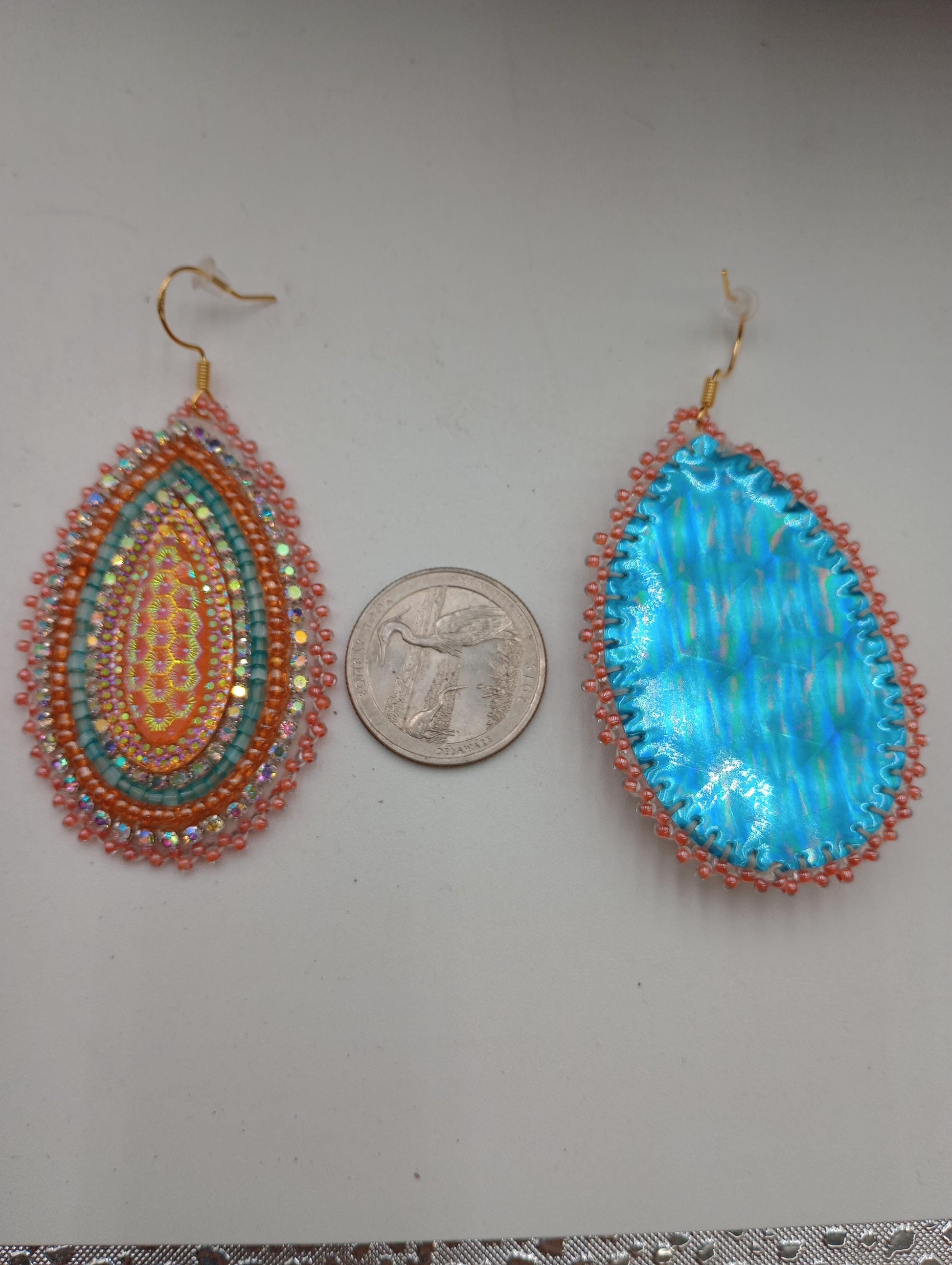 Anishinaabe Beaded Earrings: Spring Sunshine Design