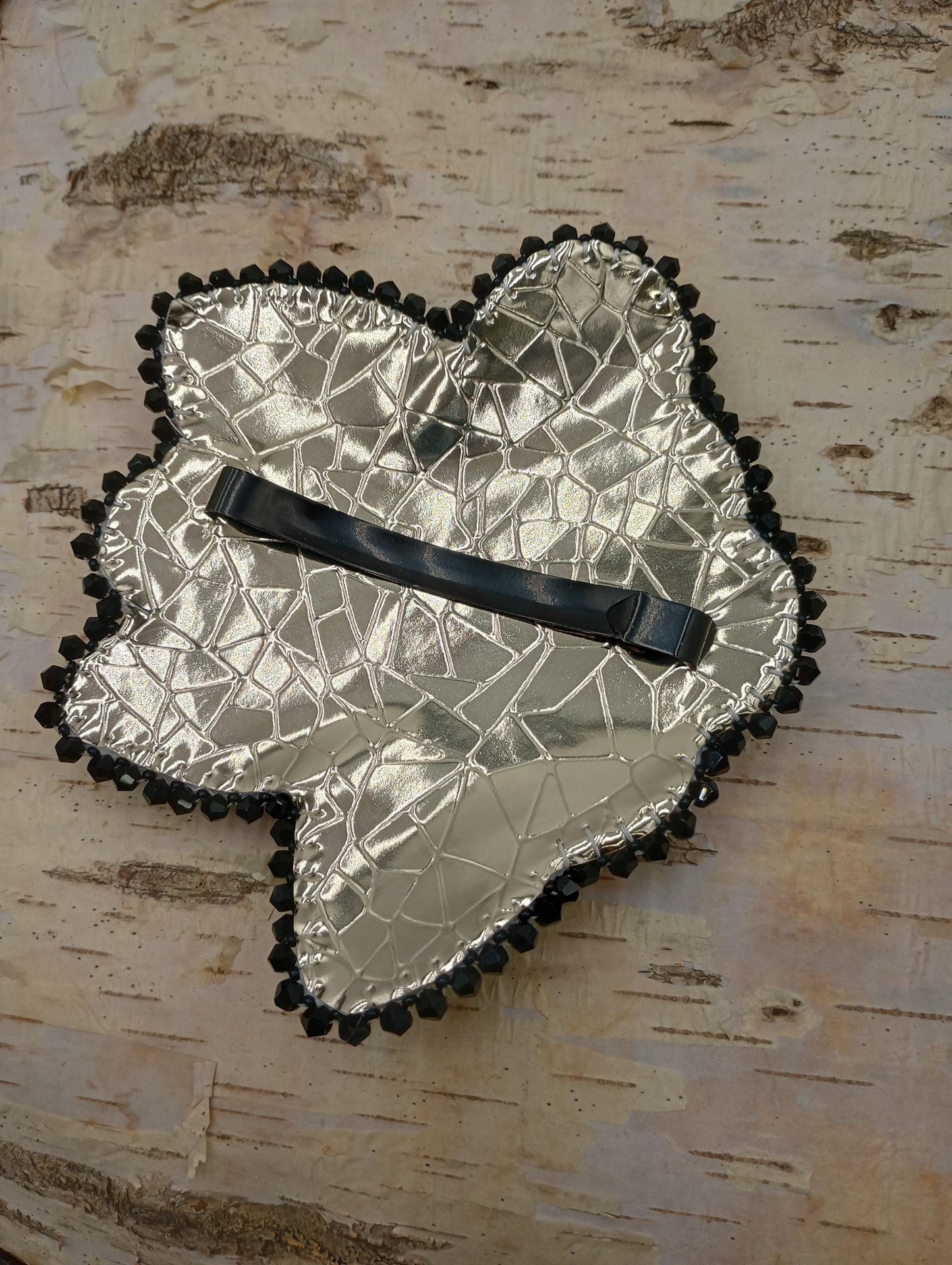 Hand Beaded Flower Barrette - Ojibwe/Anishinaabe Made