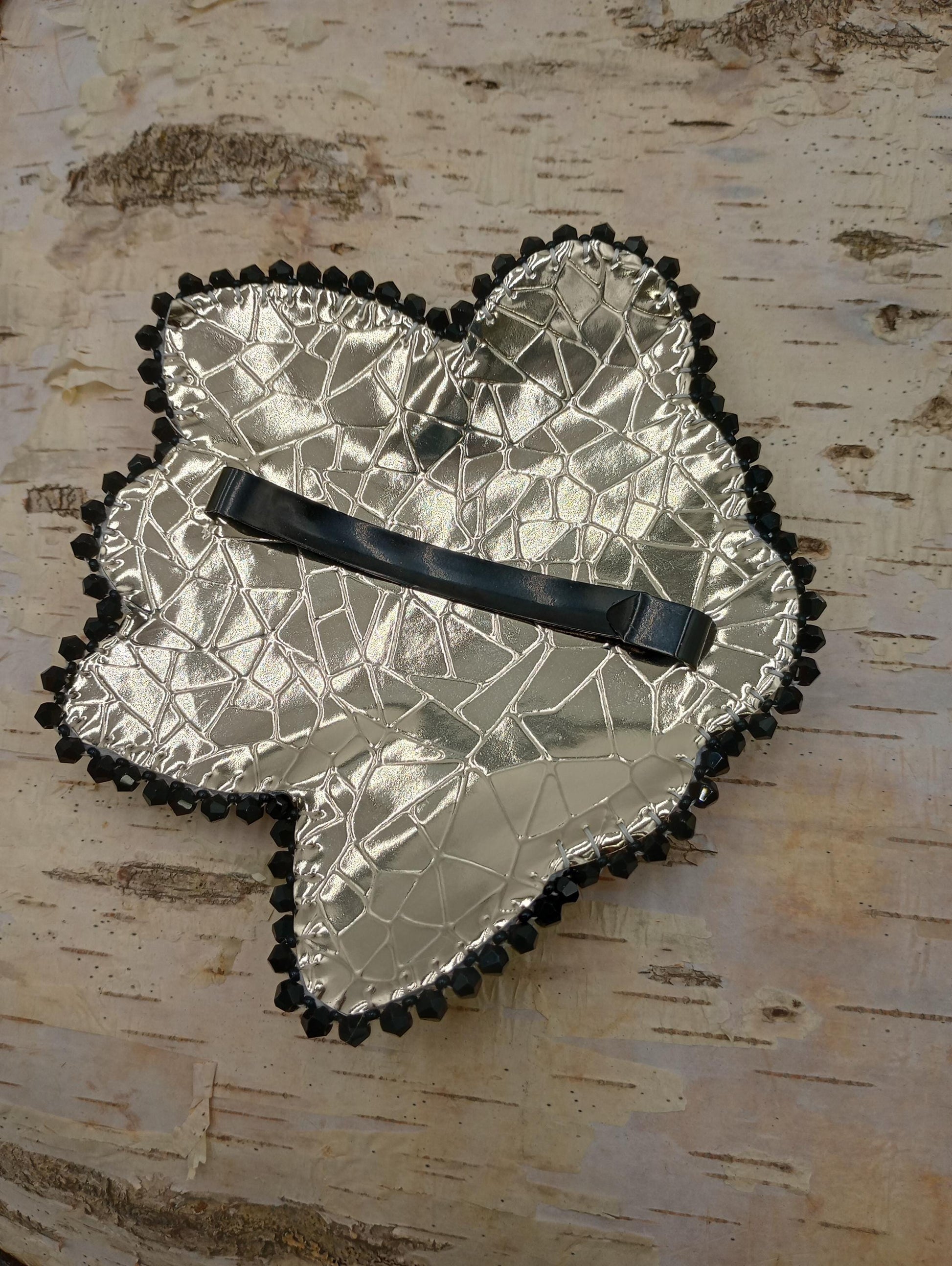 Hand Beaded Flower Barrette - Ojibwe/Anishinaabe Made