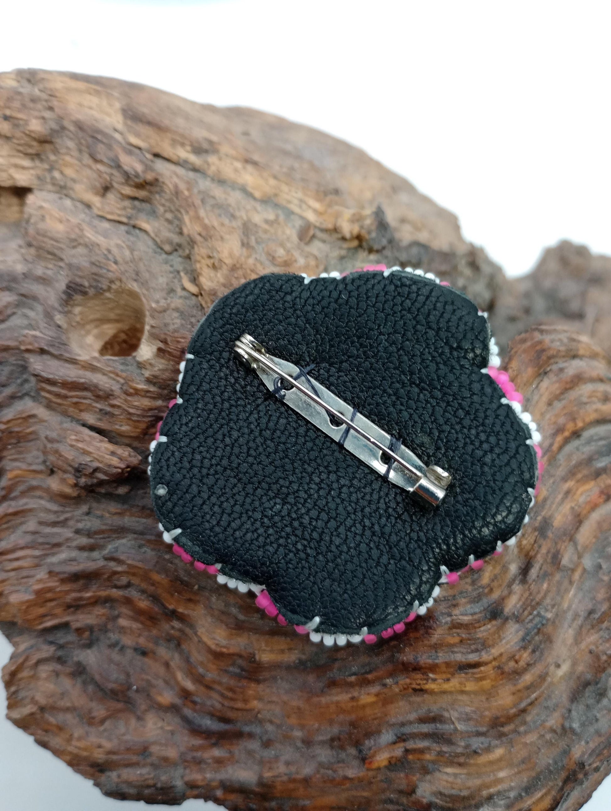 Neon pink Daisy flower pin Handmade/Floral