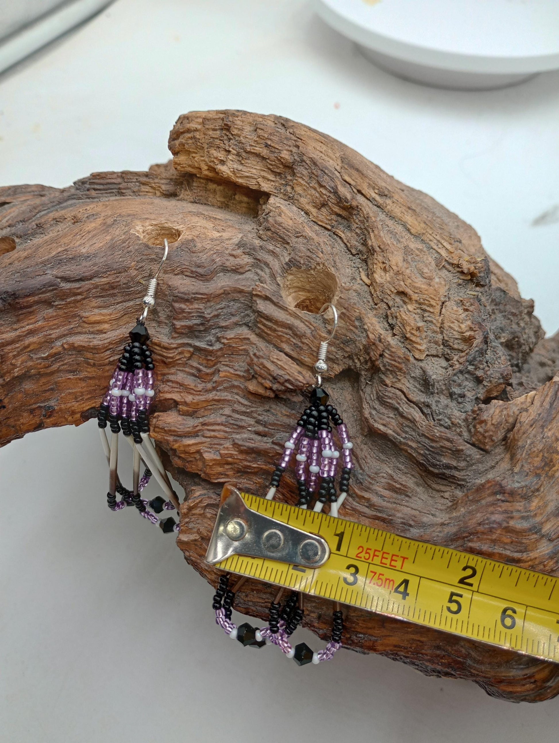 Handmade Porcupine Quill Earrings: Anishinaabe Beadwork