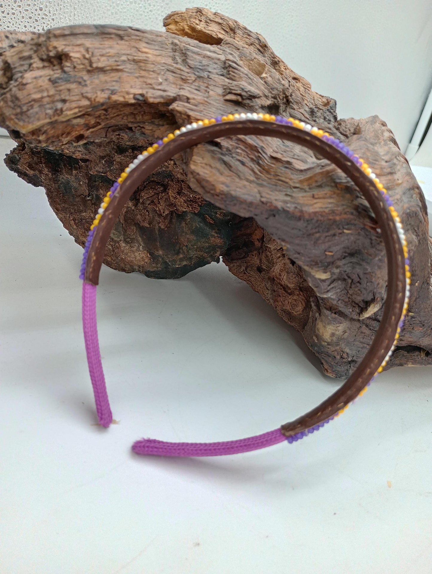 Ojibwe Beaded Beaded Head Band: Handcrafted White Earth Nation