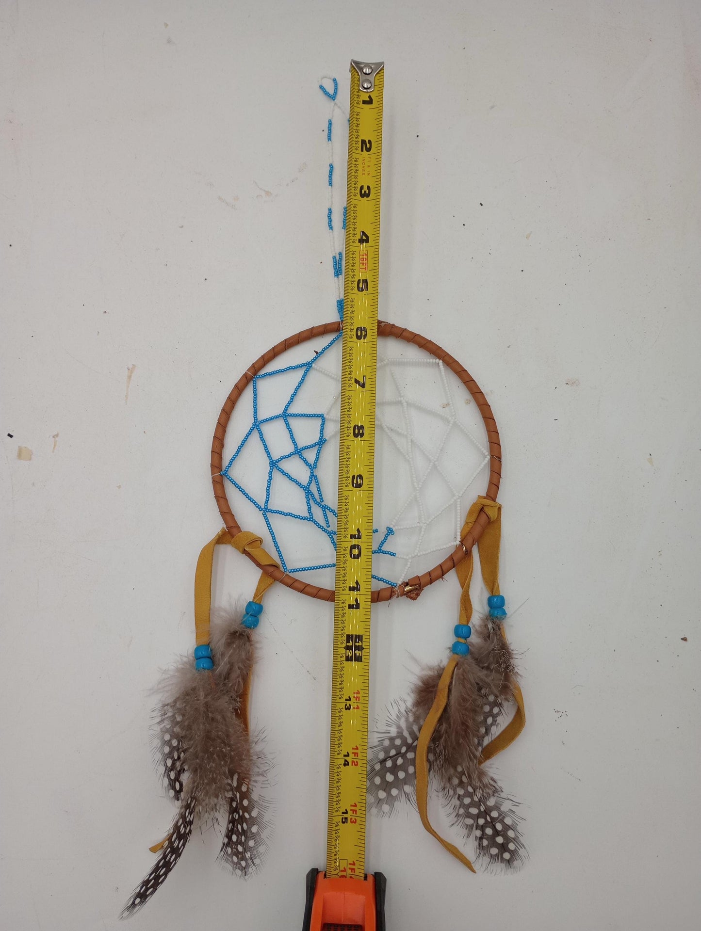 Gorgeous Hand Crafted Dreamcatcher with Beaded Web - Anishinaabe/Ojibwe Made - Free Shipping