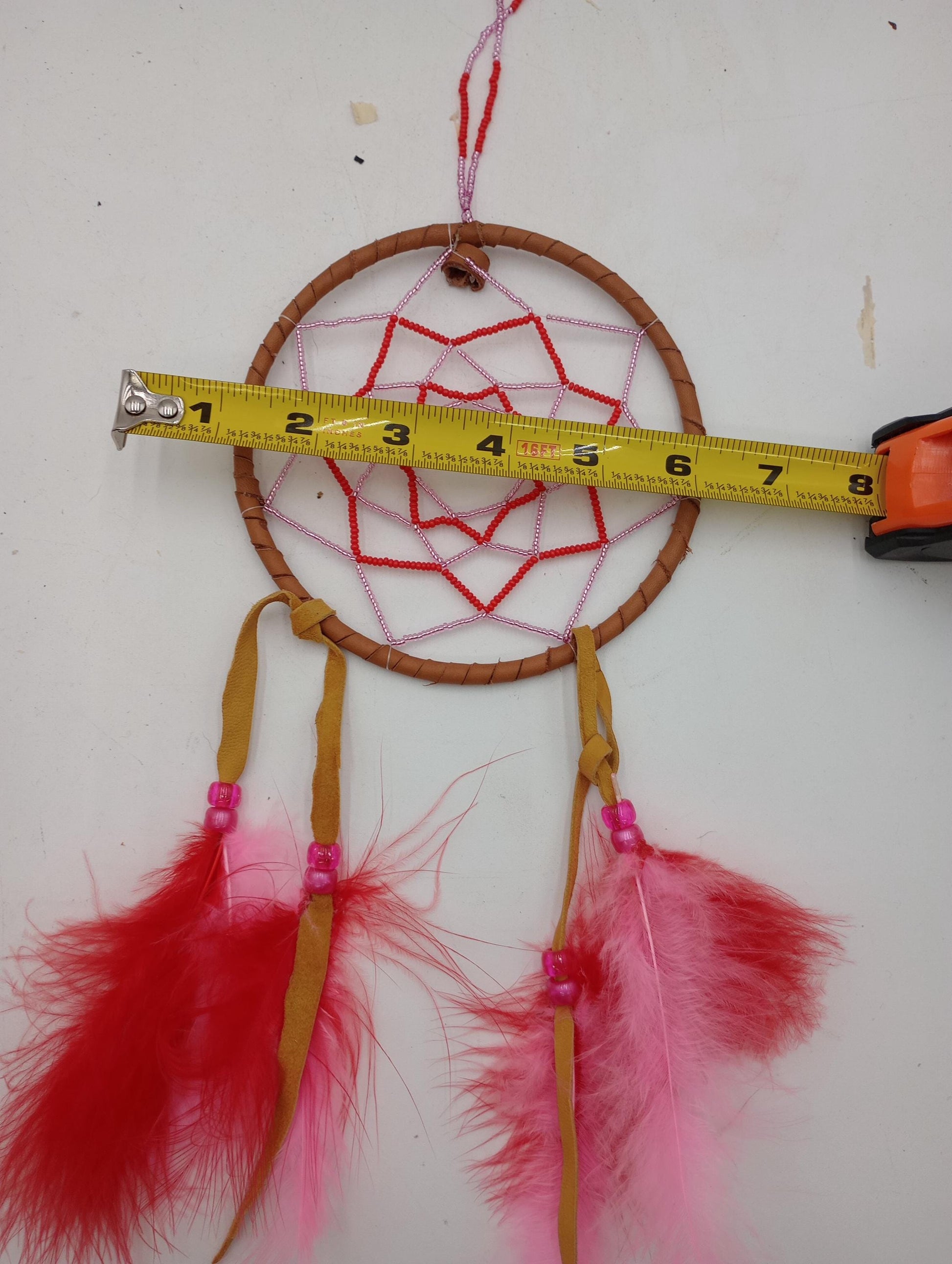 Authentic Anishinaabe/Ojibwe Double Beaded Web Dreamcatcher - Free Shipping