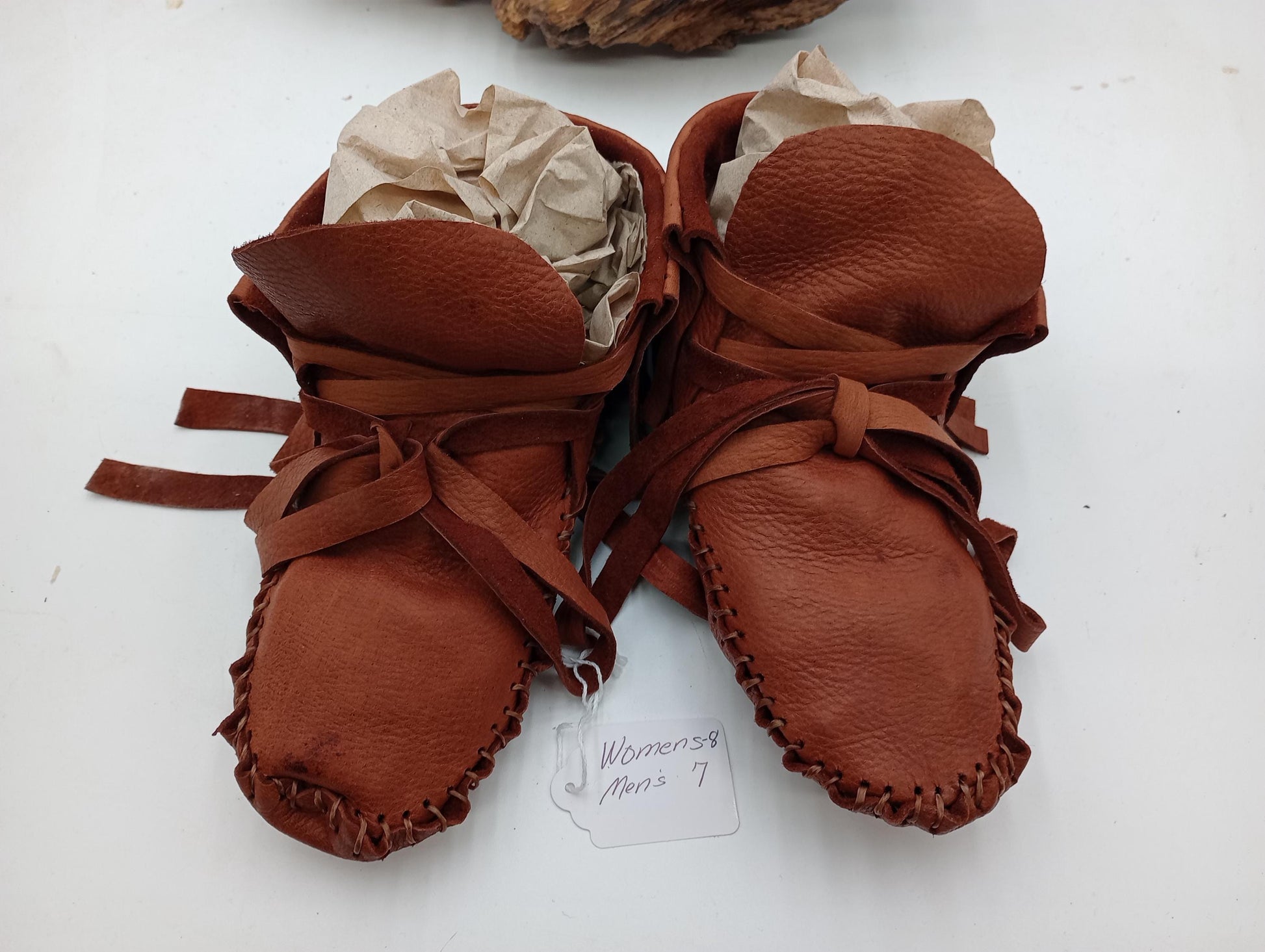 Anishinaabe/Ojibwe Handmade Leather Moccasins - size medium -Free Shipping