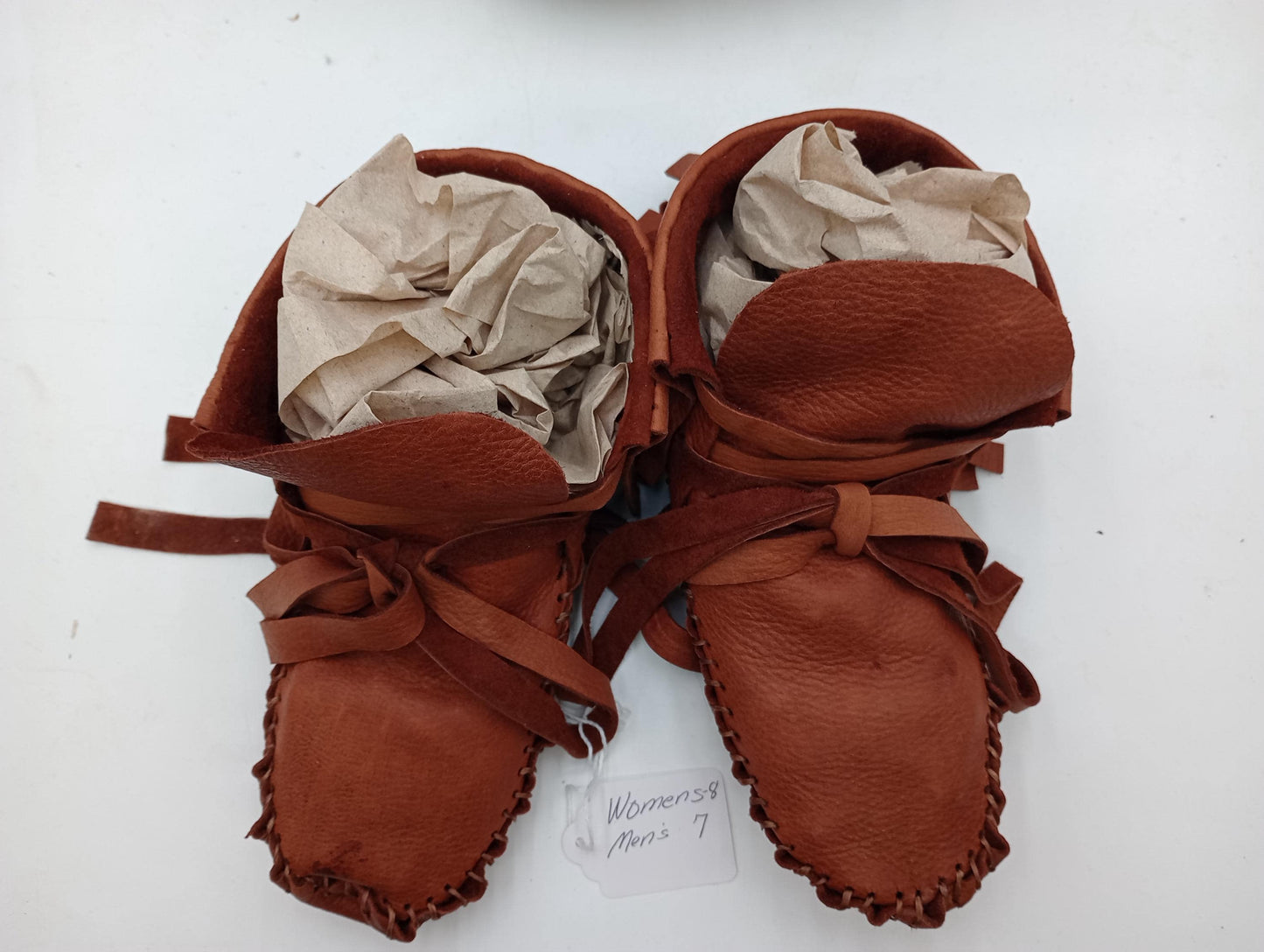 Anishinaabe/Ojibwe Handmade Leather Moccasins - size medium -Free Shipping