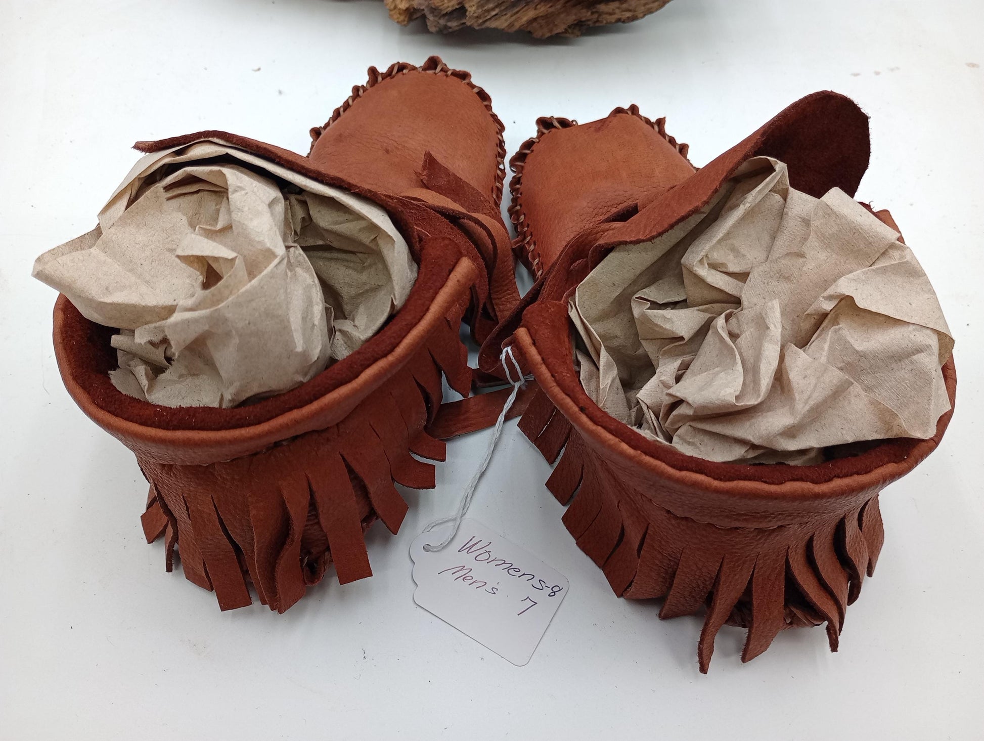 Anishinaabe/Ojibwe Handmade Leather Moccasins - size medium -Free Shipping
