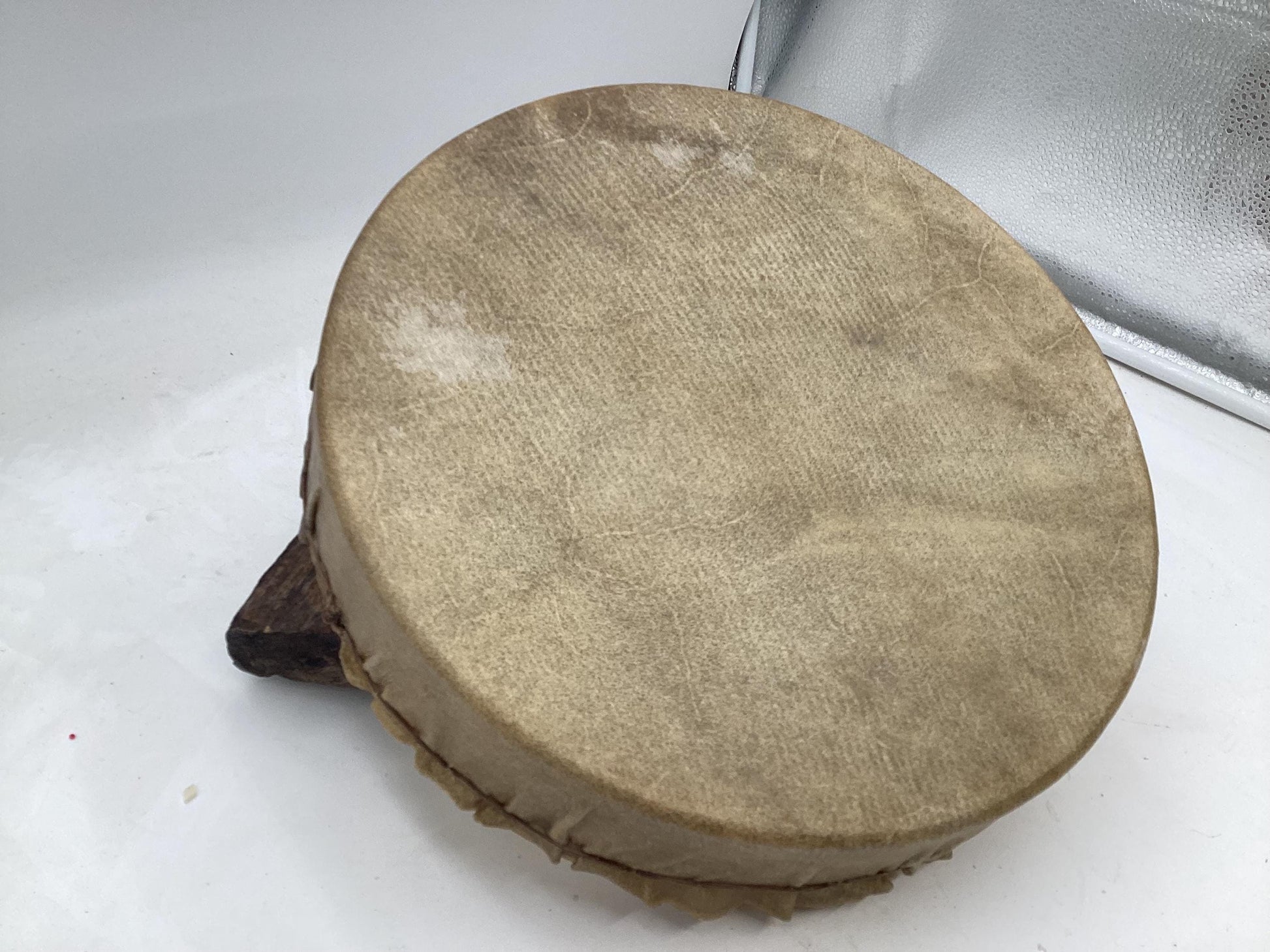 Handmade 12 Inch Buffalo Leather Drum – Anishinaabe/Ojibwe Made