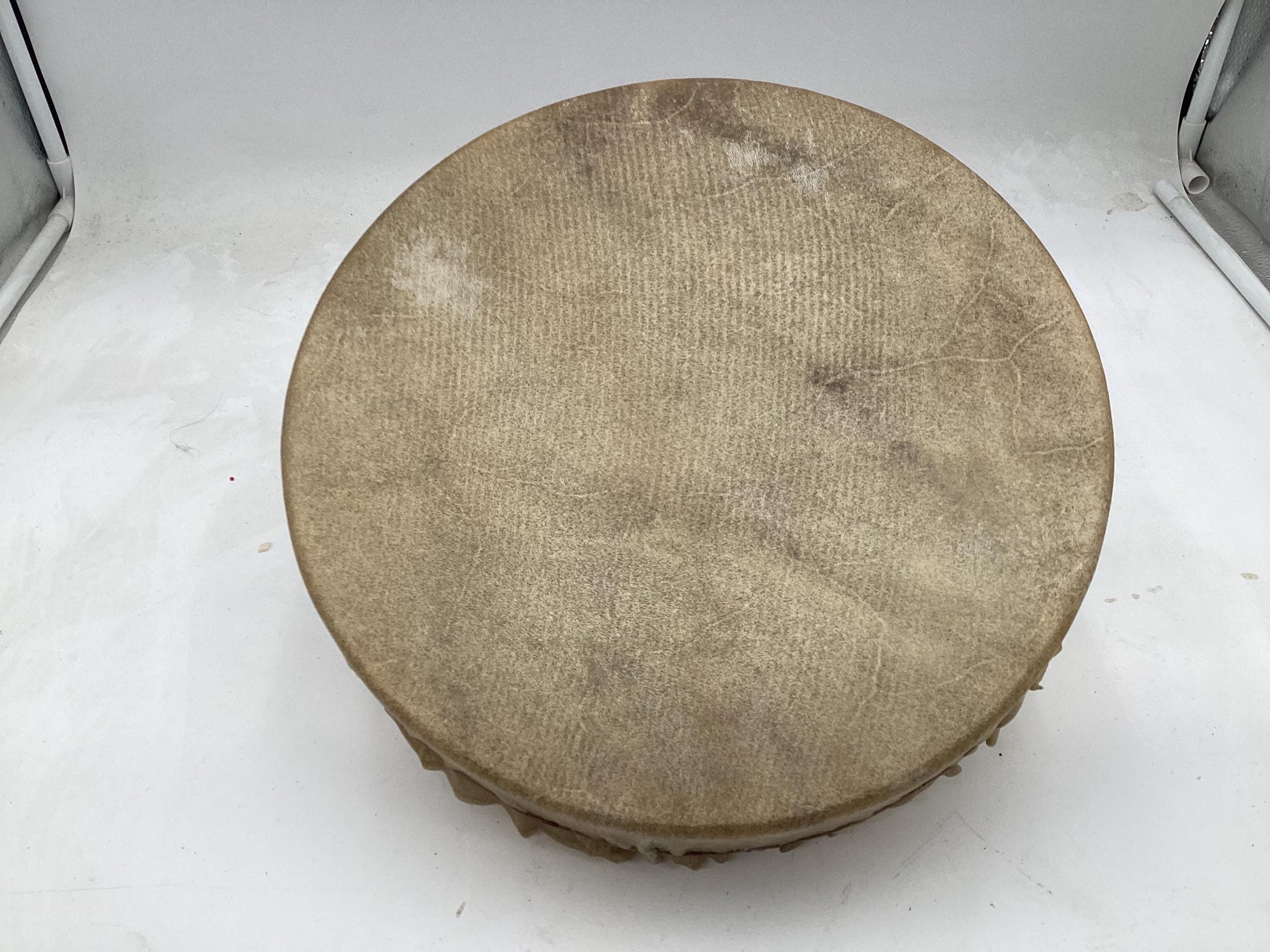 Handmade 12 Inch Buffalo Leather Drum – Anishinaabe/Ojibwe Made