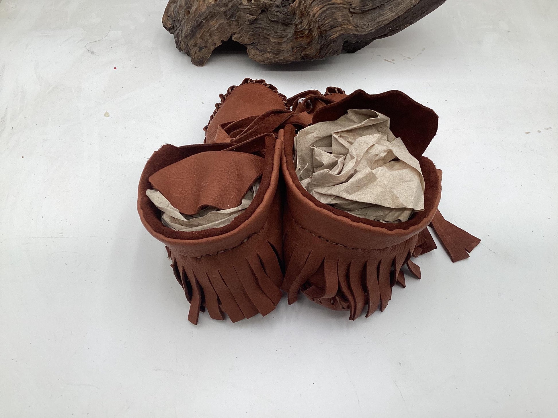 Anishinaabe/Ojibwe Handmade Leather Moccasins - Free Shipping