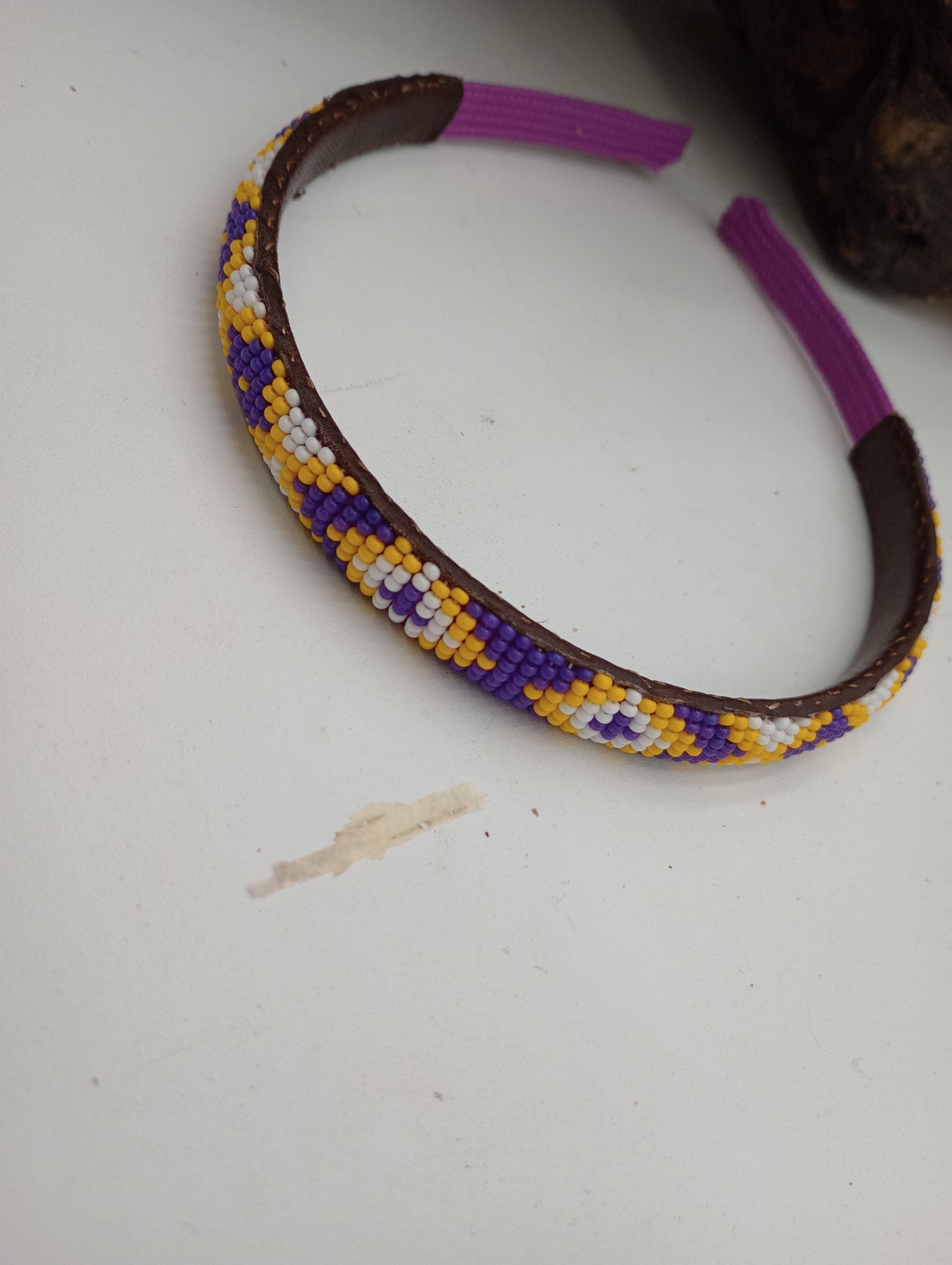 Ojibwe Beaded Beaded Head Band: Handcrafted White Earth Nation