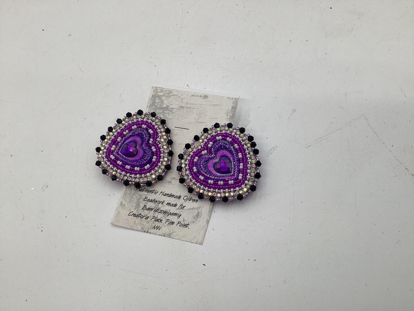 Heart Beaded Earrings - Free Shipping