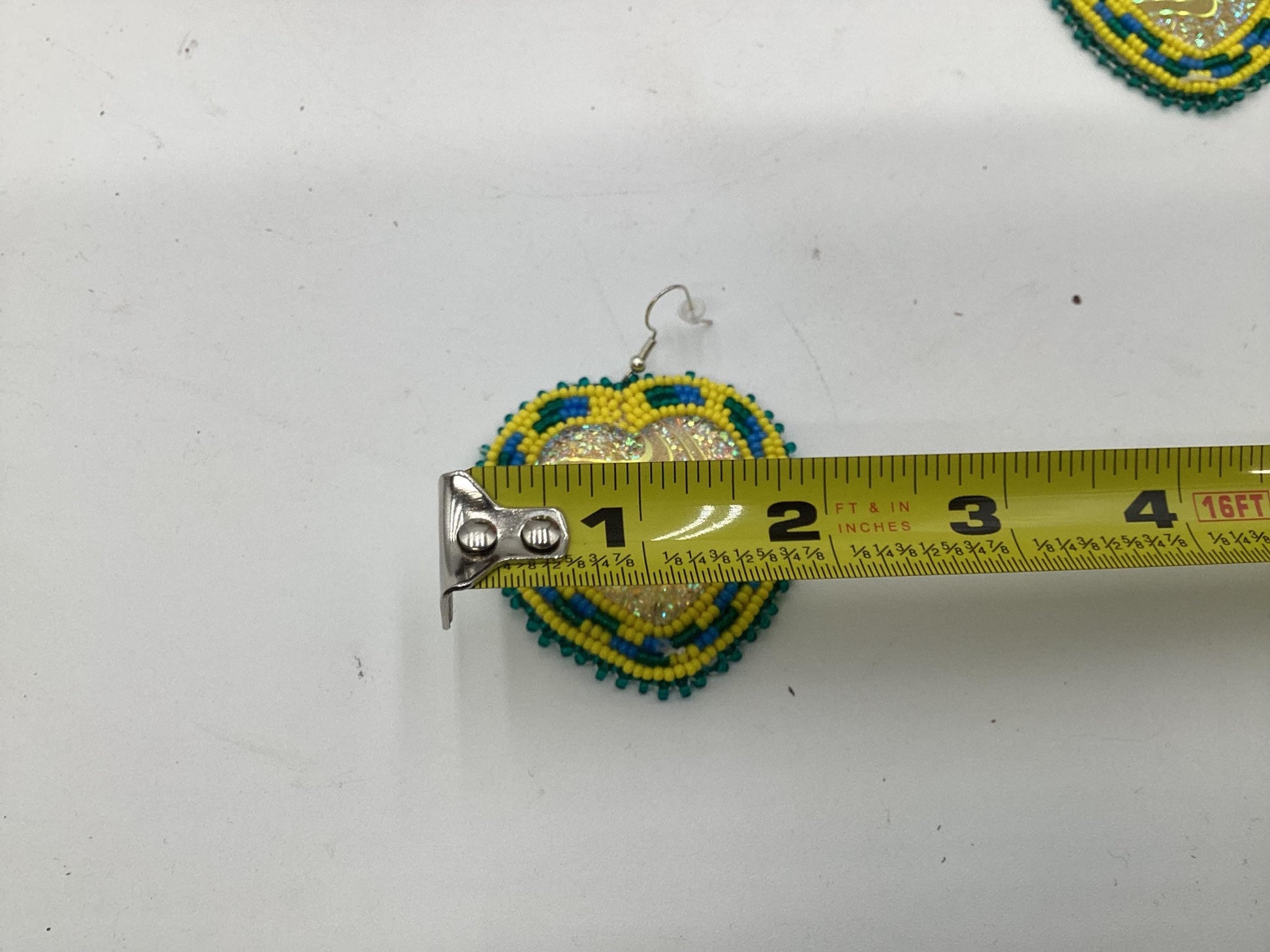 Shimmering Hearts Beaded Earrings - Indigenous Made