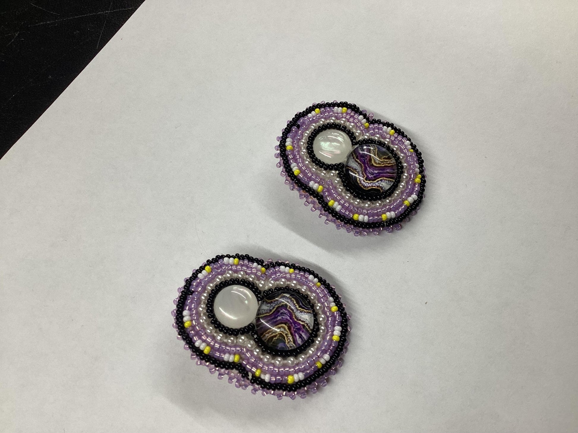 Hand Beaded Earrings - Authentic Ojibwe Anishinaabe Beadwork