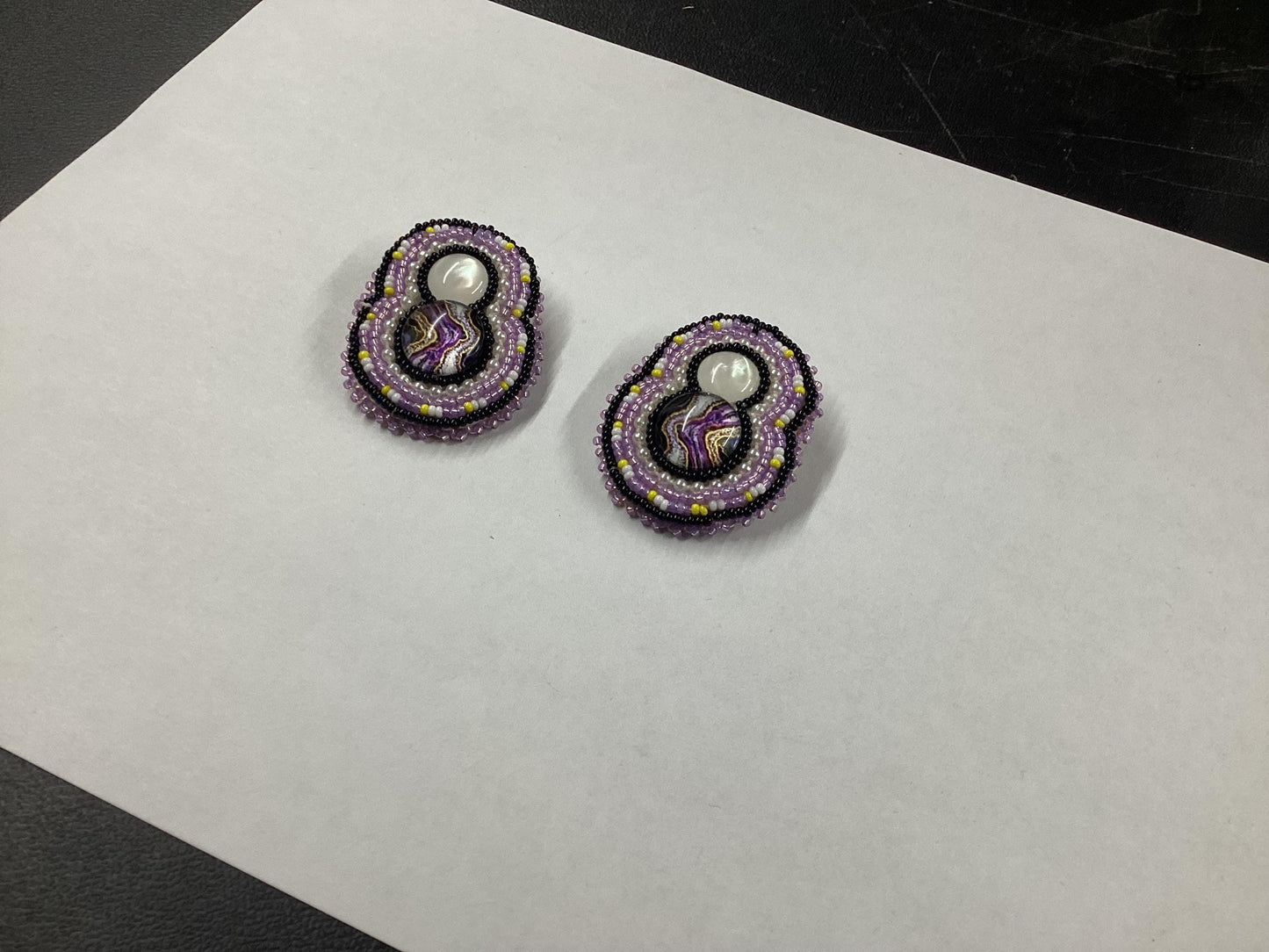 Hand Beaded Earrings - Authentic Ojibwe Anishinaabe Beadwork