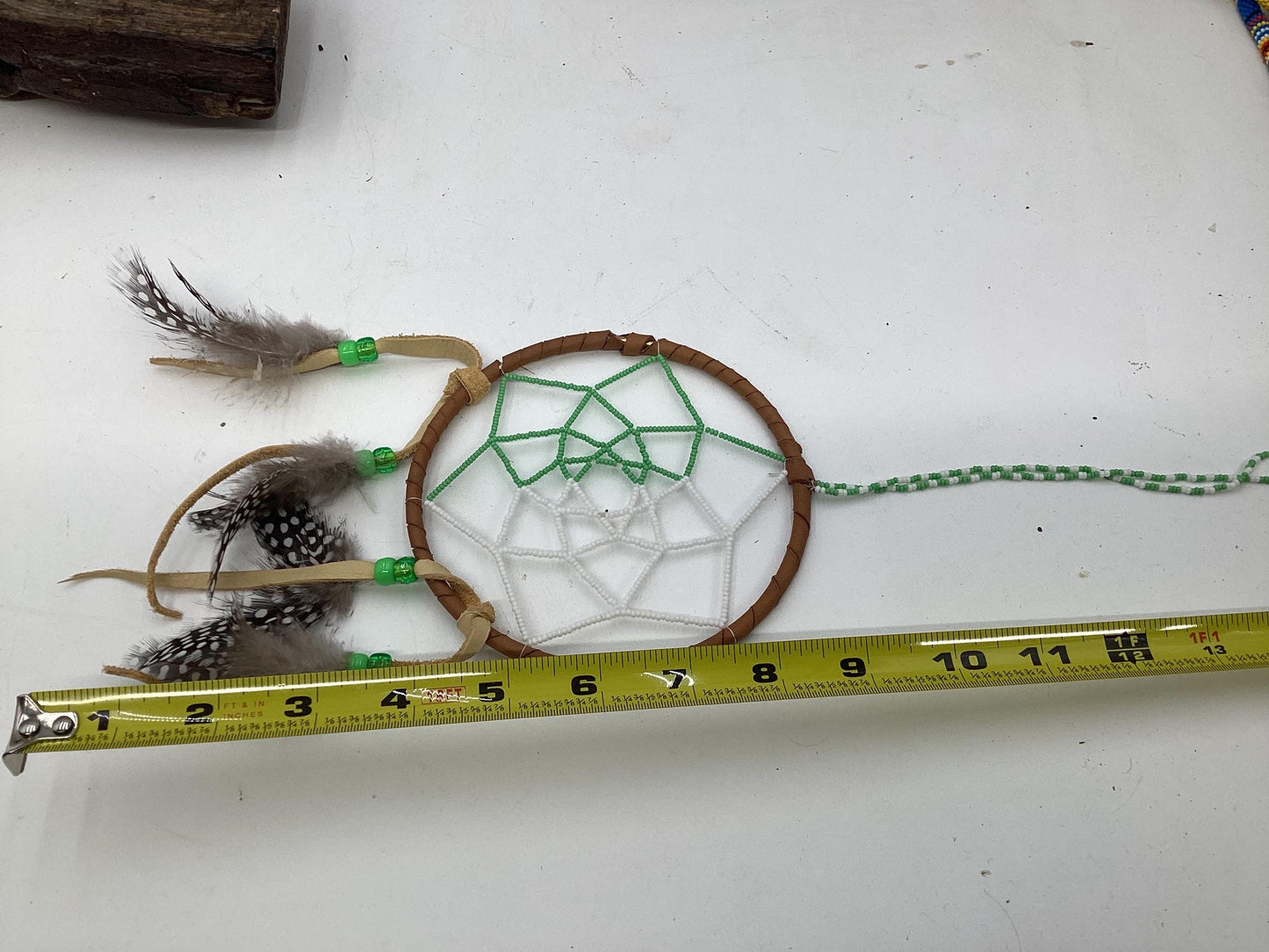 Beaded Web Dreamcatcher-Authentic Anishinaabe/Ojibwe Handcrafted - Free Shipping
