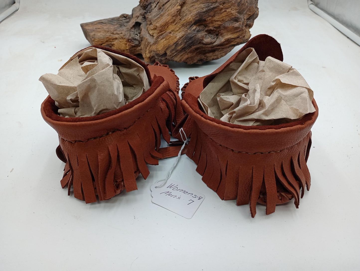 Anishinaabe/Ojibwe Handmade Leather Moccasins - size medium -Free Shipping