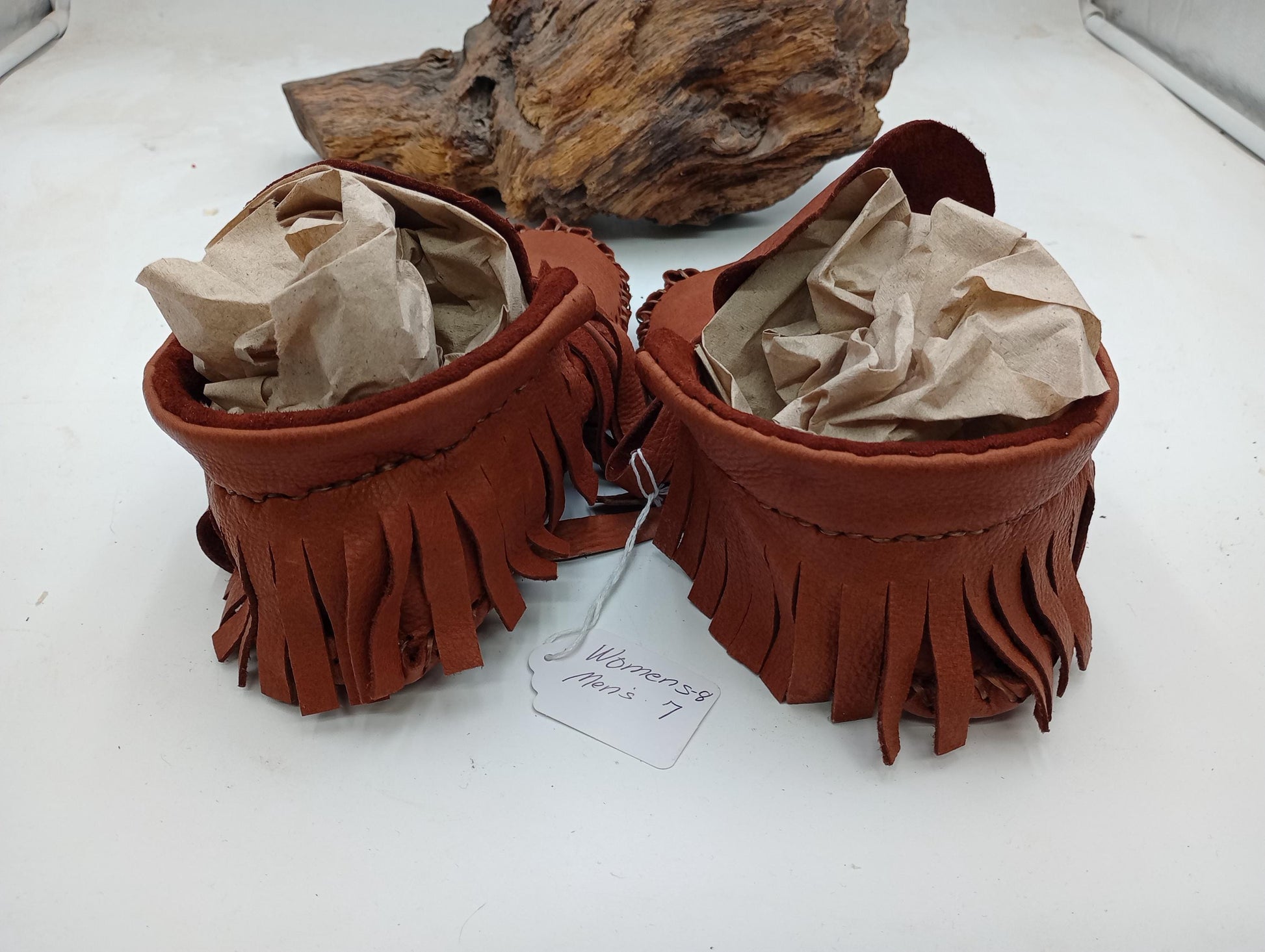 Anishinaabe/Ojibwe Handmade Leather Moccasins - size medium -Free Shipping