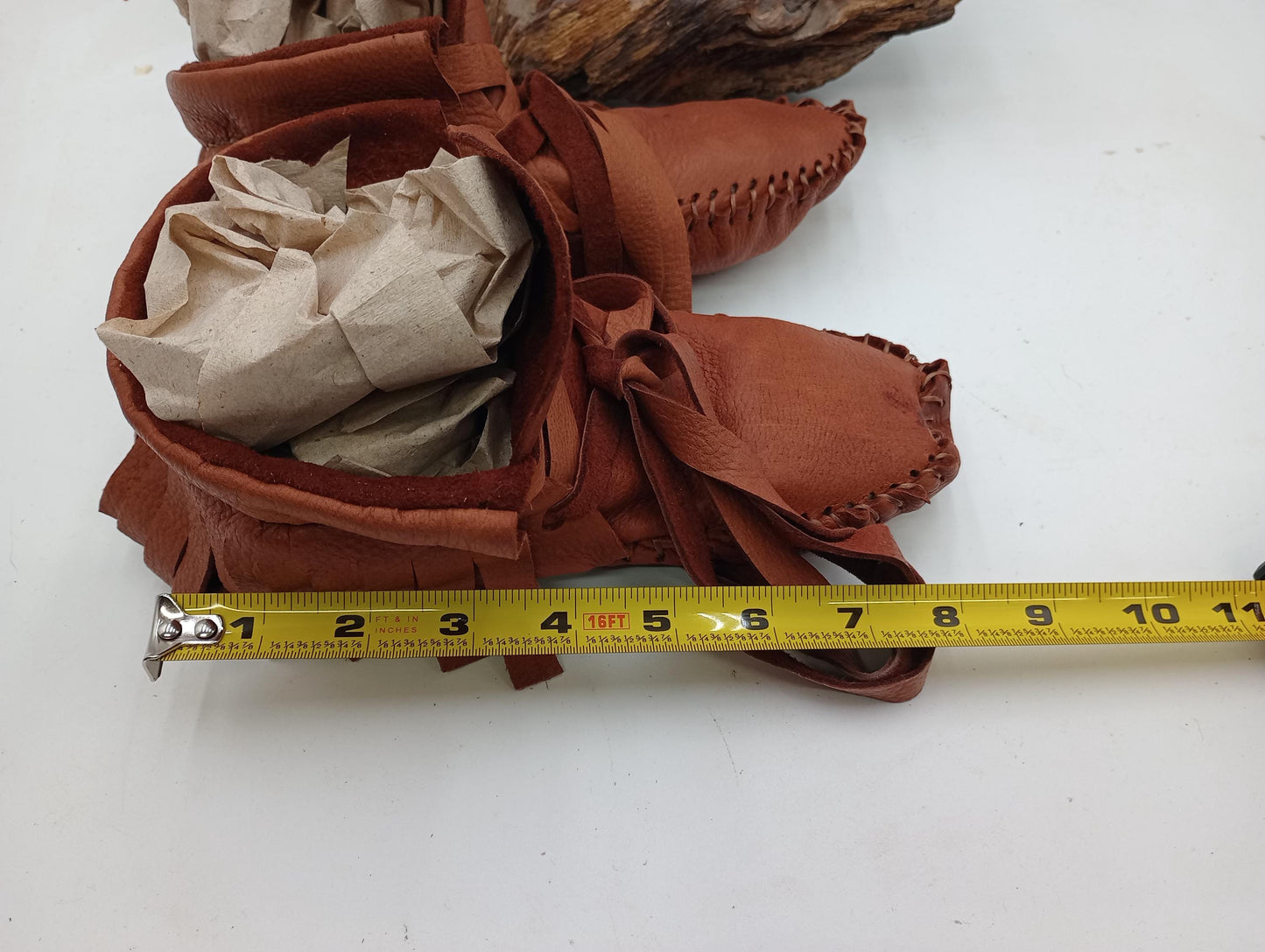 Anishinaabe/Ojibwe Handmade Leather Moccasins - size medium -Free Shipping