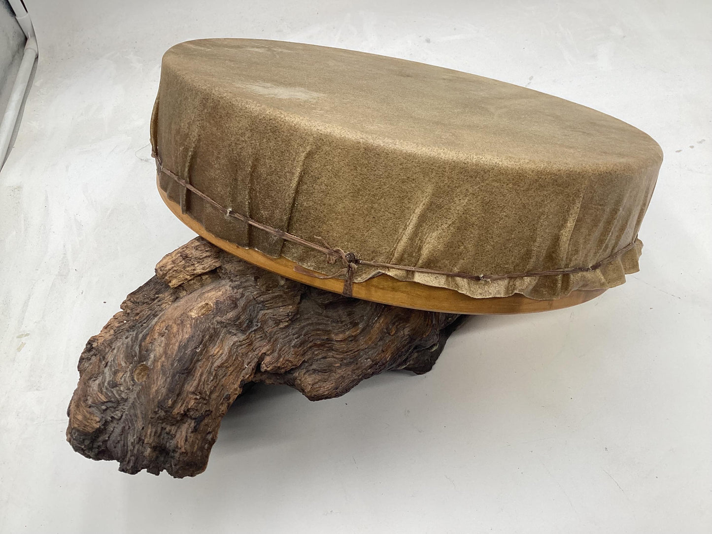 Handmade 12 Inch Buffalo Leather Drum – Anishinaabe/Ojibwe Made