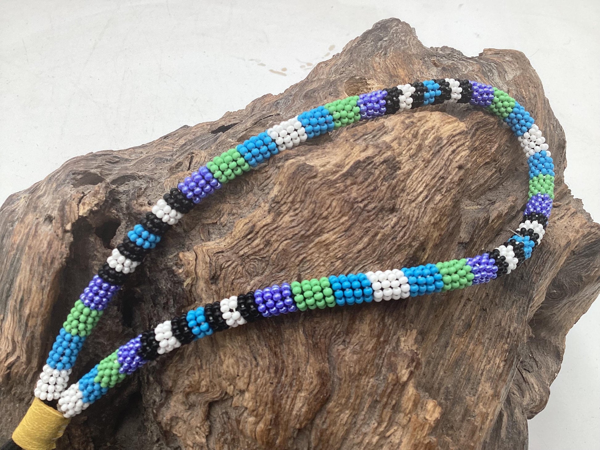 Hand Beaded Lanyard - Ojibwe/Anishinaabe Made - Free Shipping