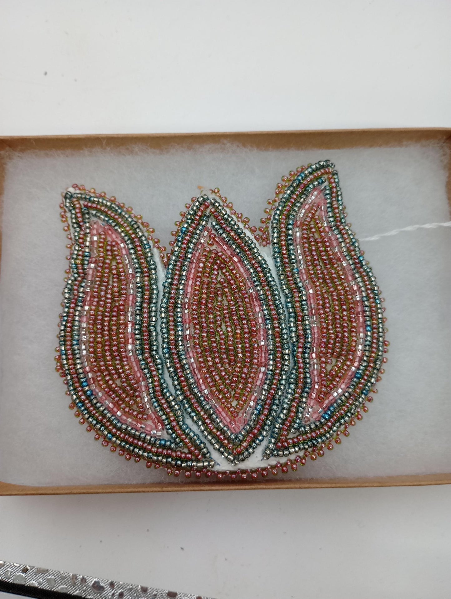 Beautiful Barrette by Anishinaabe/Ojibwe Bead Artist- Free Shipping