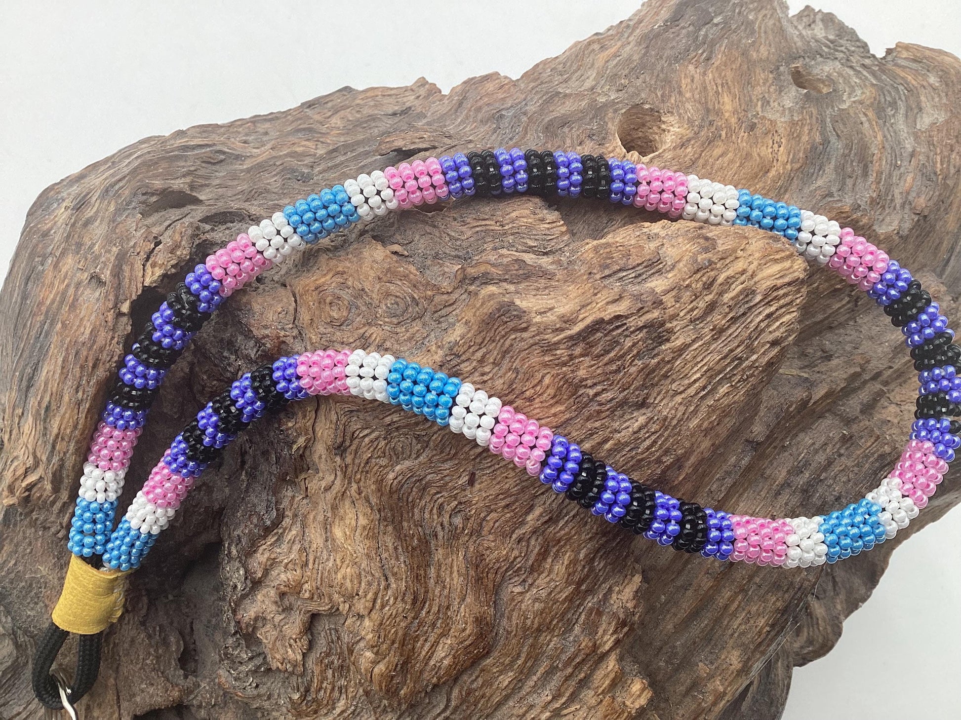 Hand Beaded Lanyard - Ojibwe/Anishinaabe Made - Free Shipping