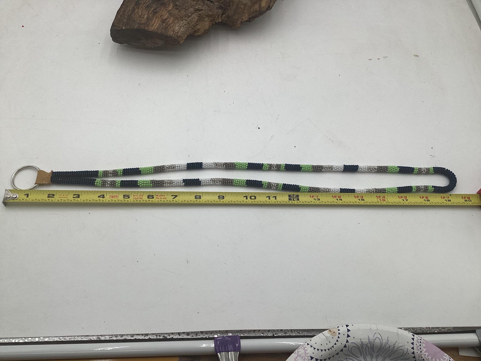 Long Hand Beaded Lanyard - Ojibwe/Anishinaabe Made - Free Shipping